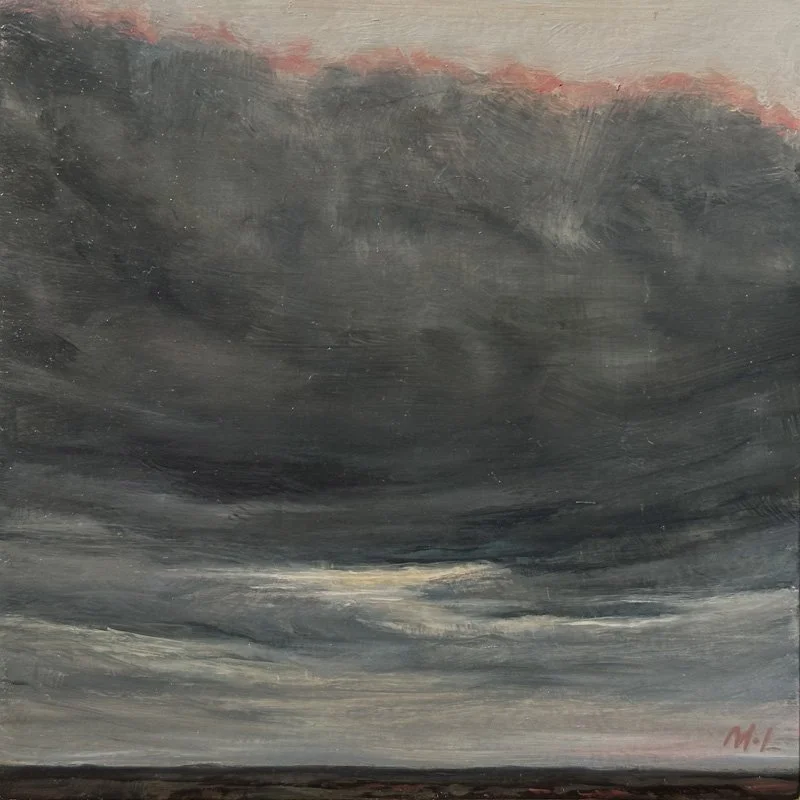 Evening Series, Spurs Ranch Road
Storm Line, White
4”x 4”
Oil on Panel
450