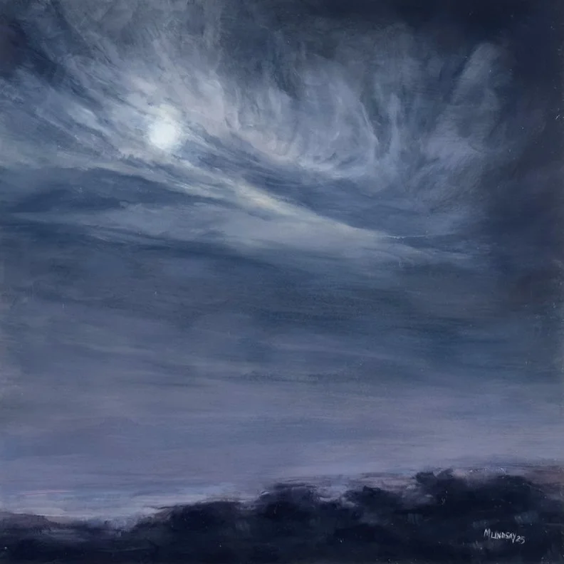 Nocturne Series II, Split, Oil on Panel, 18" x 18" 1800