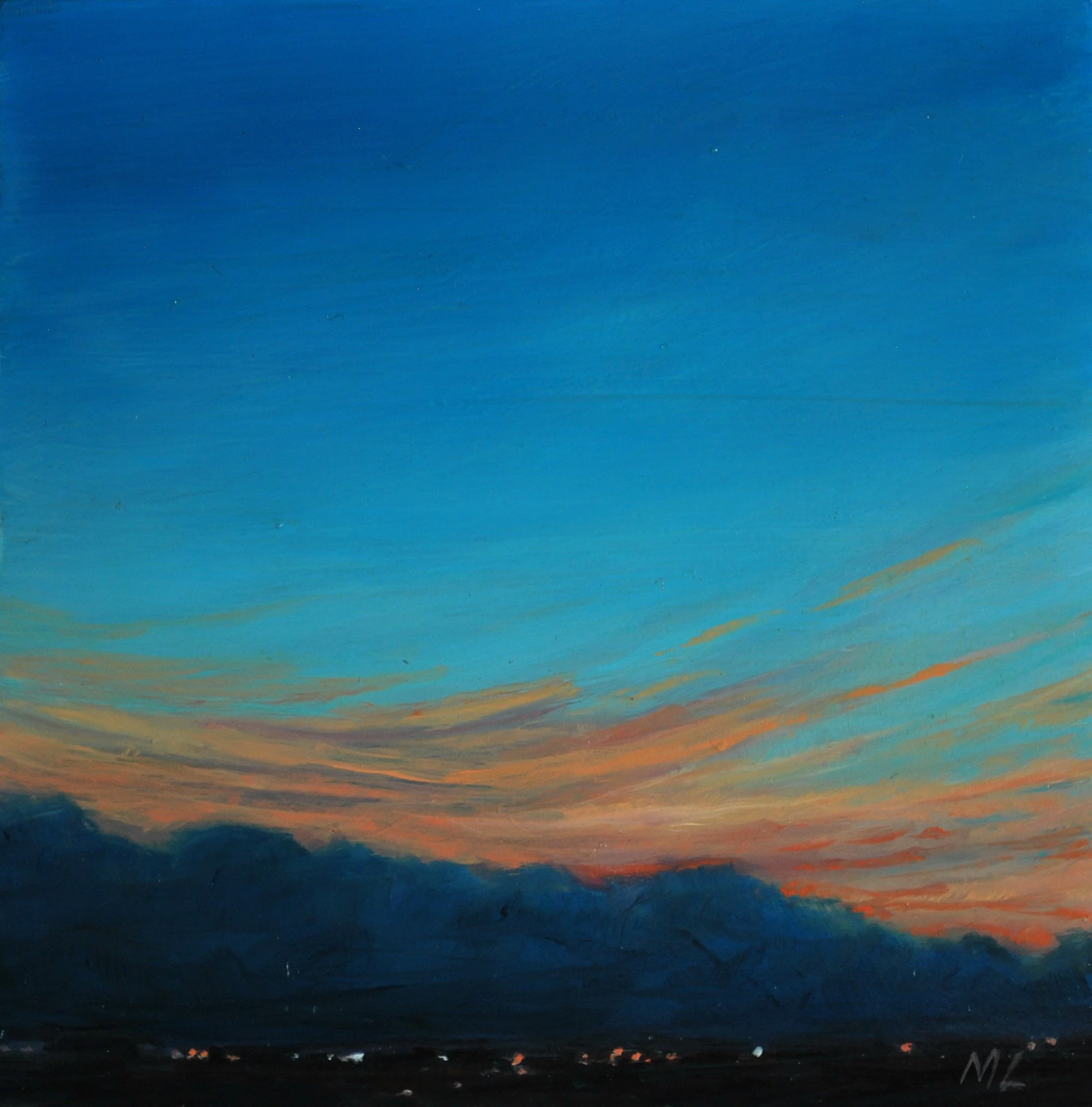 Evening Series, Spurs Ranch Road
Night sky
4”x 4”
Oil on Panel
450