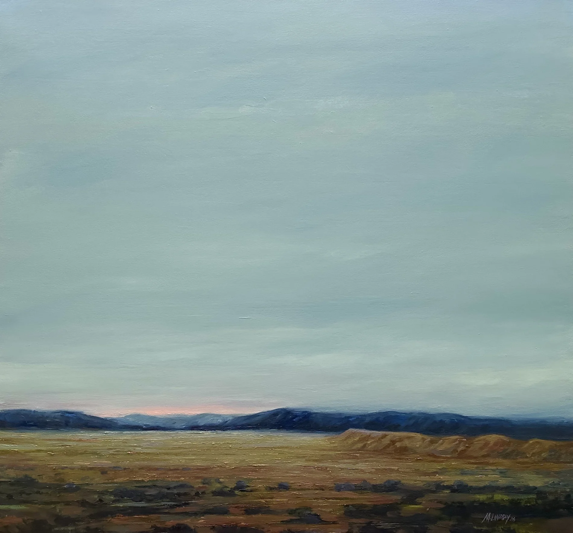 After July Storm, West Texas, Oil on Canvas, 30" x 32" -1765