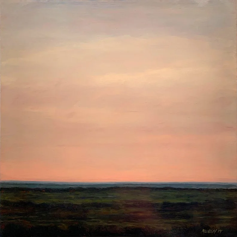 February Evening, Oil on Panel, 18”x 18” 1800