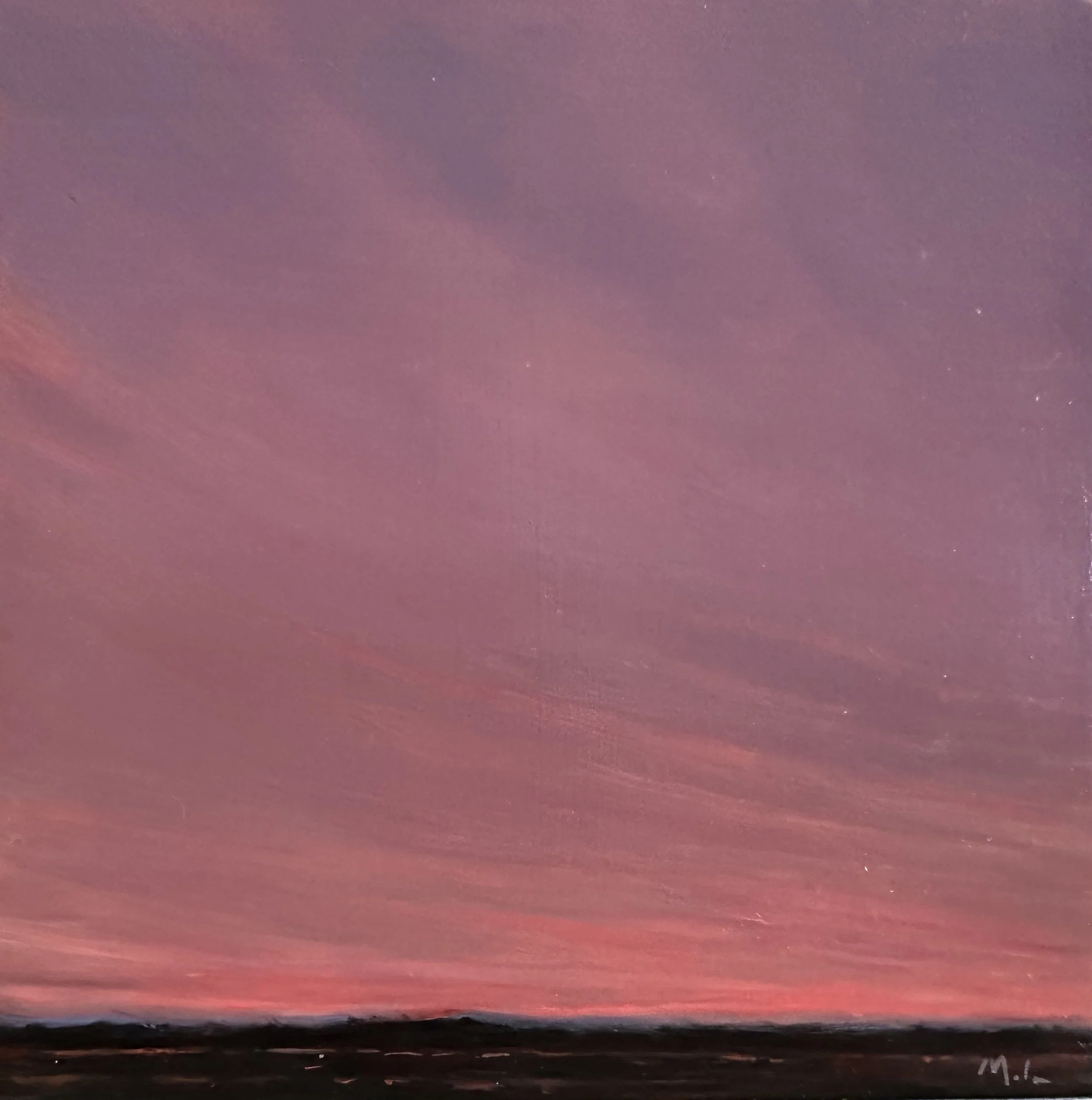 Evening Series, Spurs Ranch Road
Red Violet
4”x 4”
Oil on Panel
450