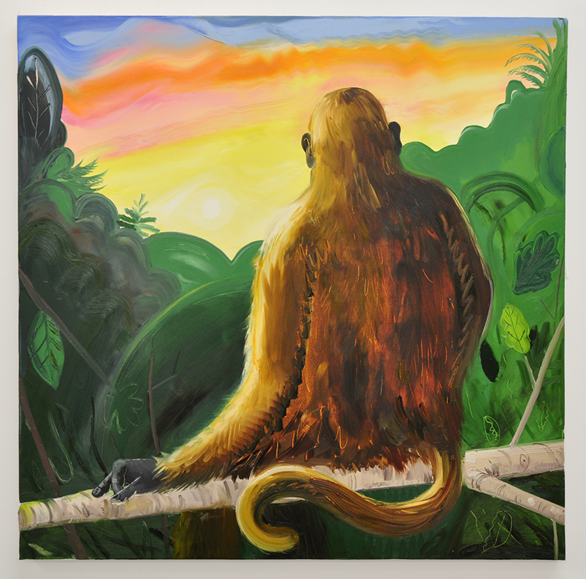 Sunset . Oil on canvas. 40 x 40 inches. Nikki Maloof.