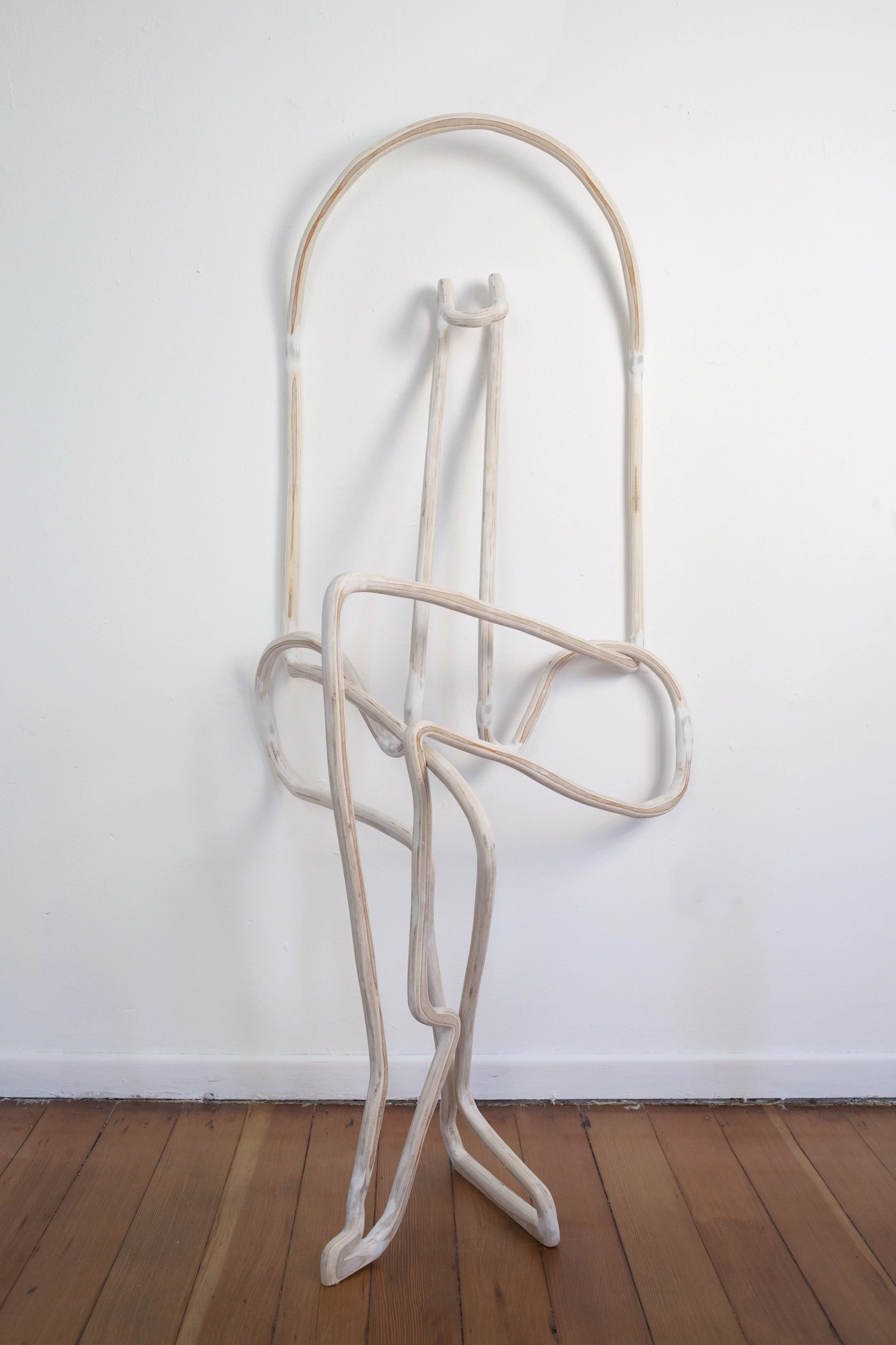 Waiting Room , 2016. 48” H, 16” W, 32” D. Plywood, epoxy putty, wood filler, polyurethane. Lee Relvas. 