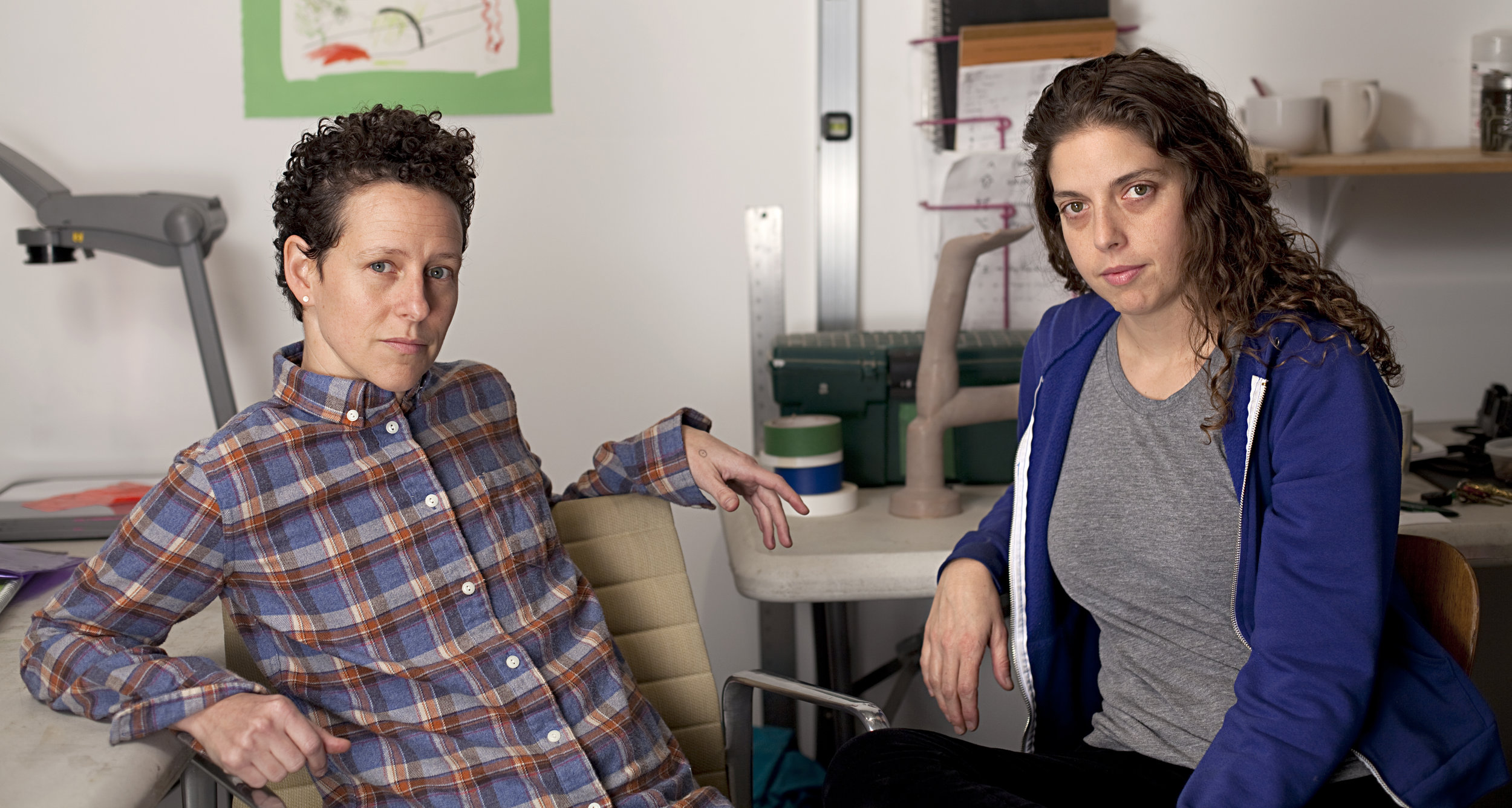 Artists Kerry Downey (left), and Ellie Krakow (right), 2016.