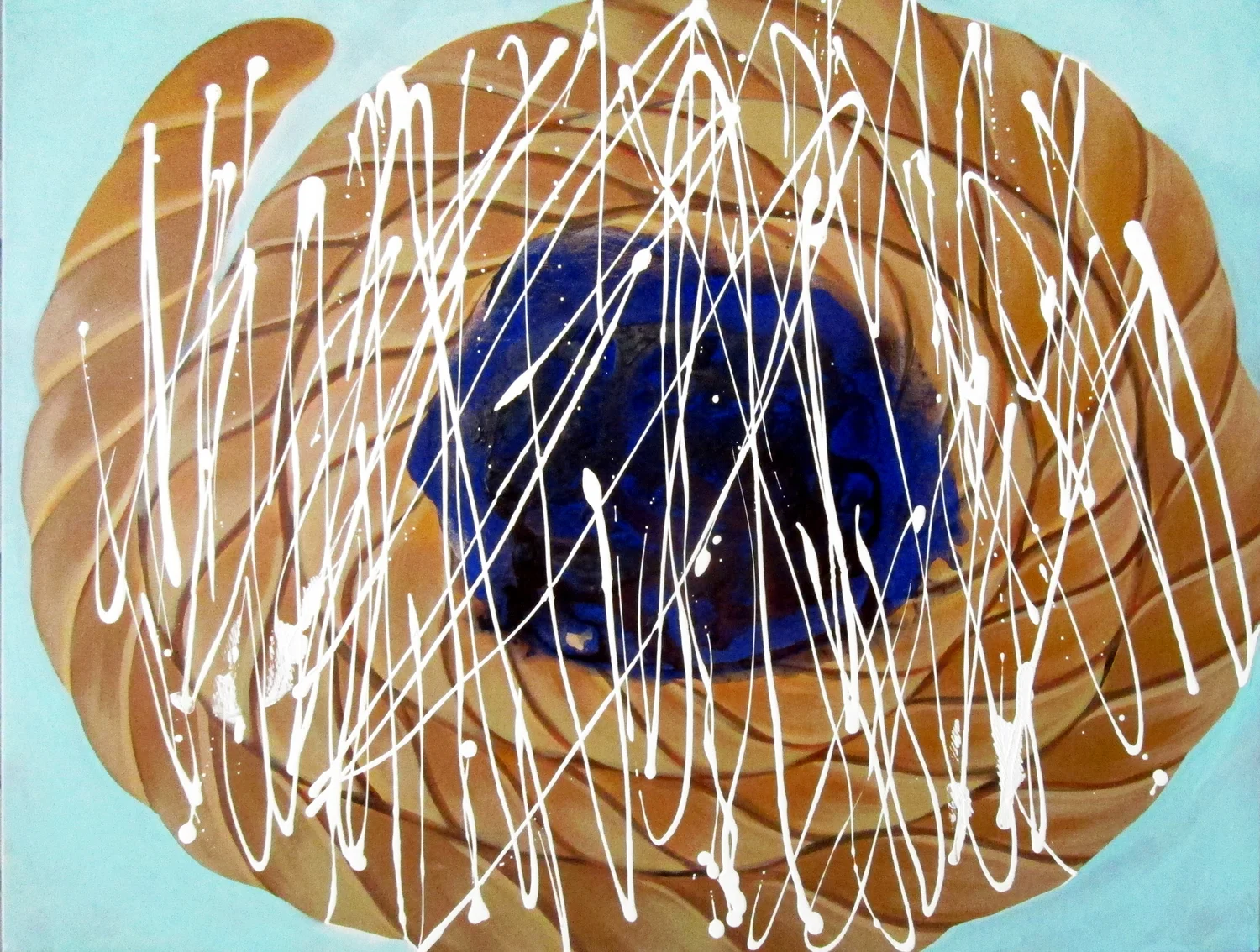 Blueberry Danish , 2015, acrylic on canvas, 30 x 40 inches. Jennifer Coates.