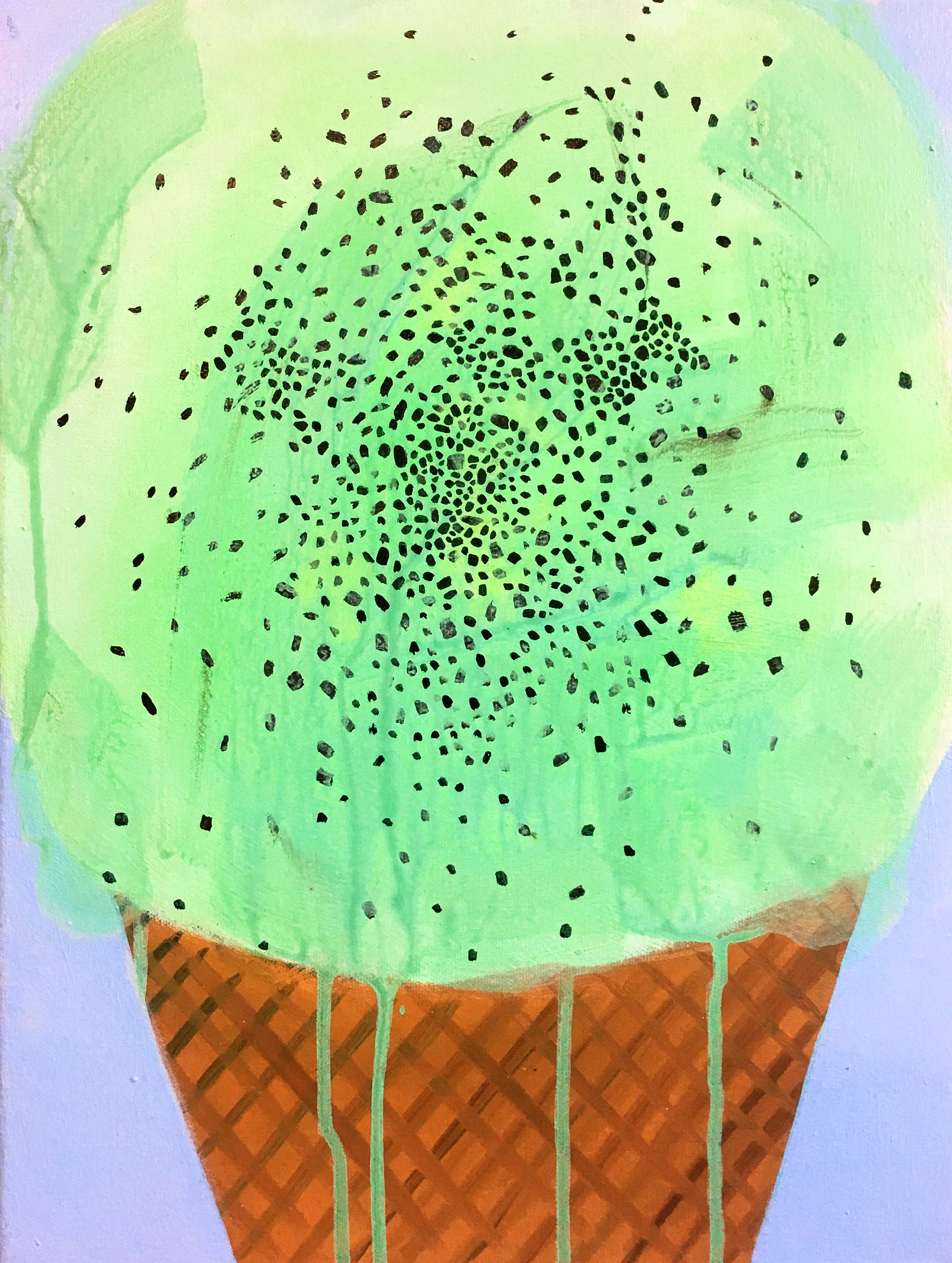 Mint chip , 2015, acrylic on canvas. Jennifer Coates.