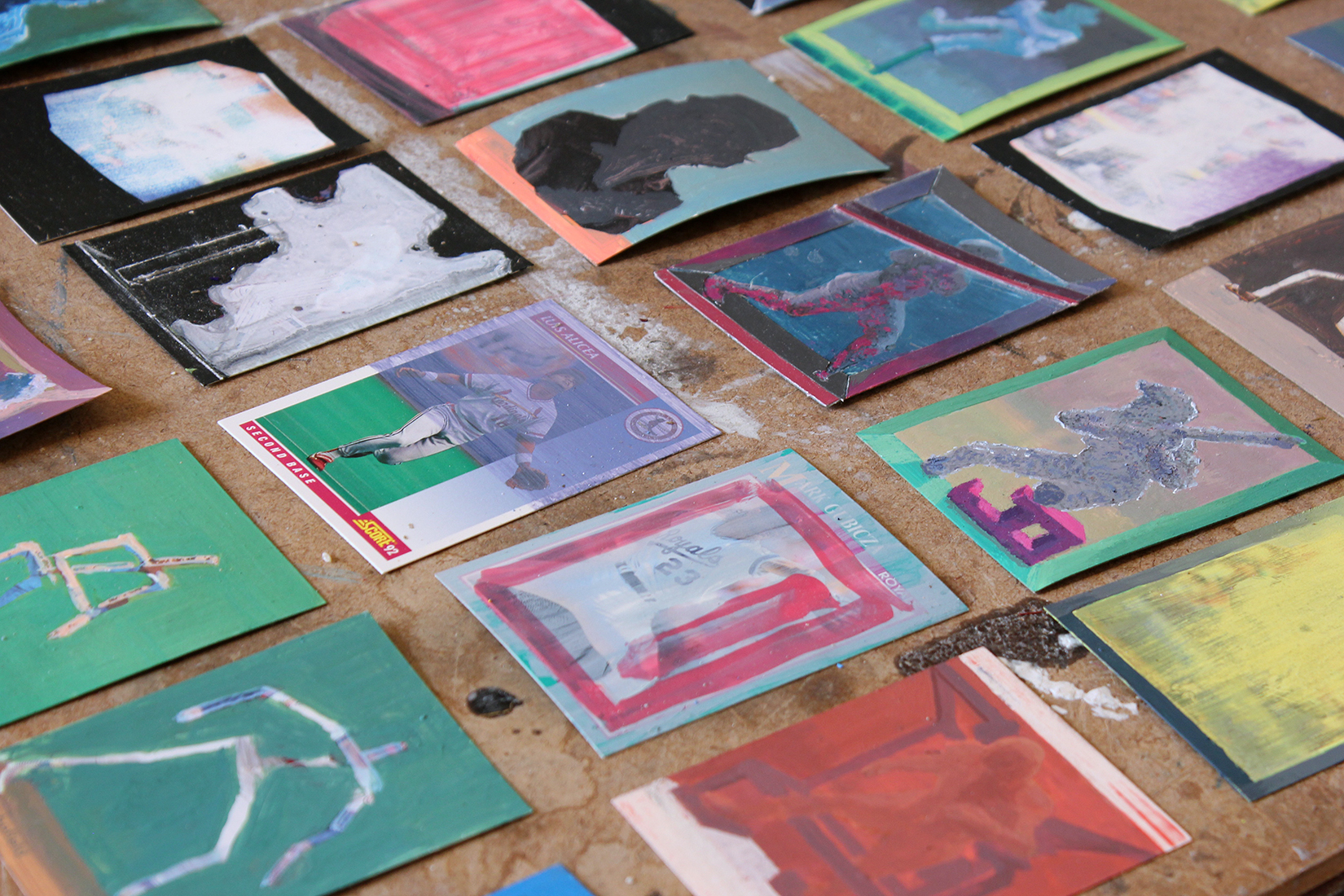 Norm Paris Studio, Sports Card Paintings, Dimensions Variable
