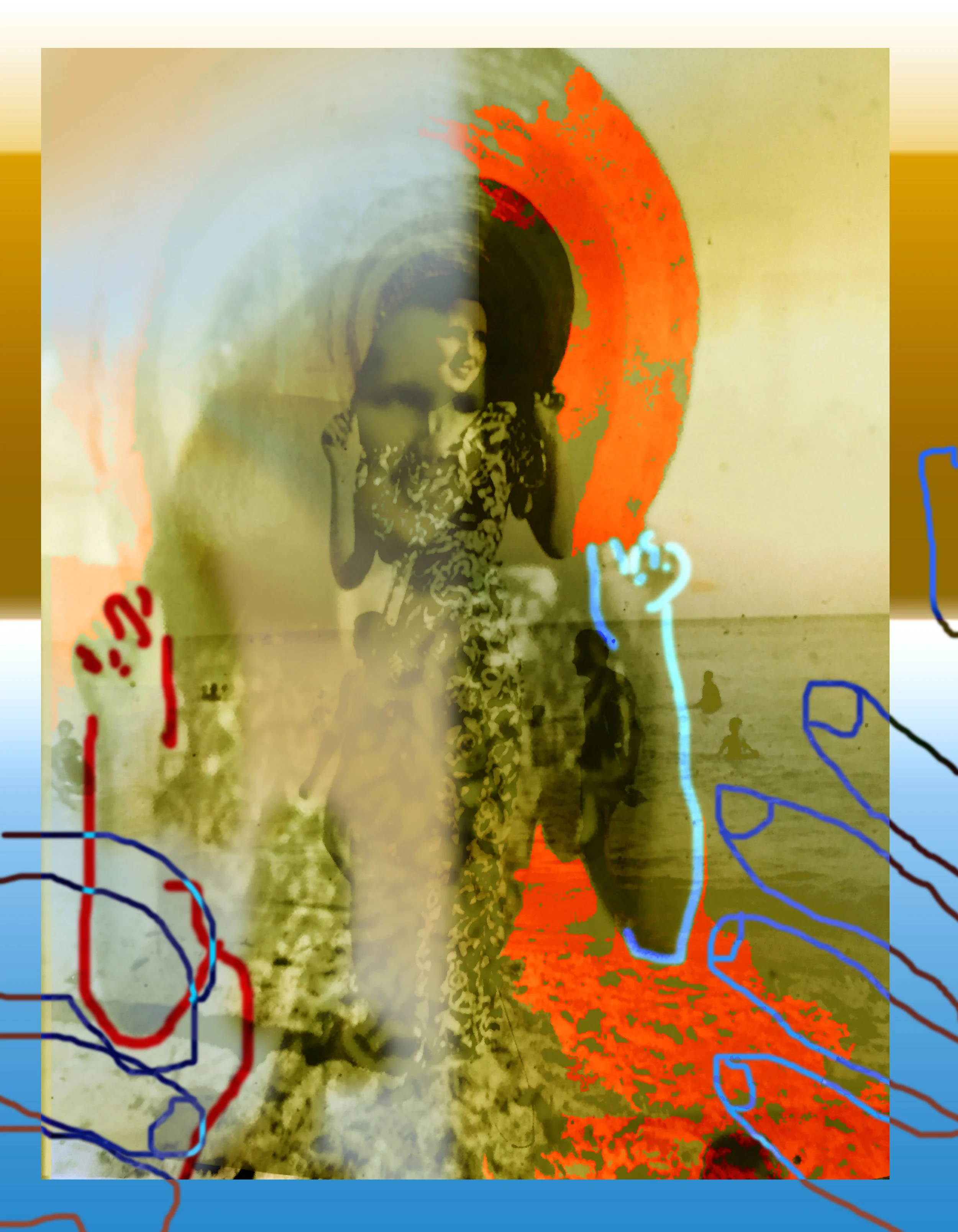“In Havana, Carmen Dreams Of Her Life In Love,” 2017, digital photocollage, dimensions variable. www.gabycollinsfernandez.com