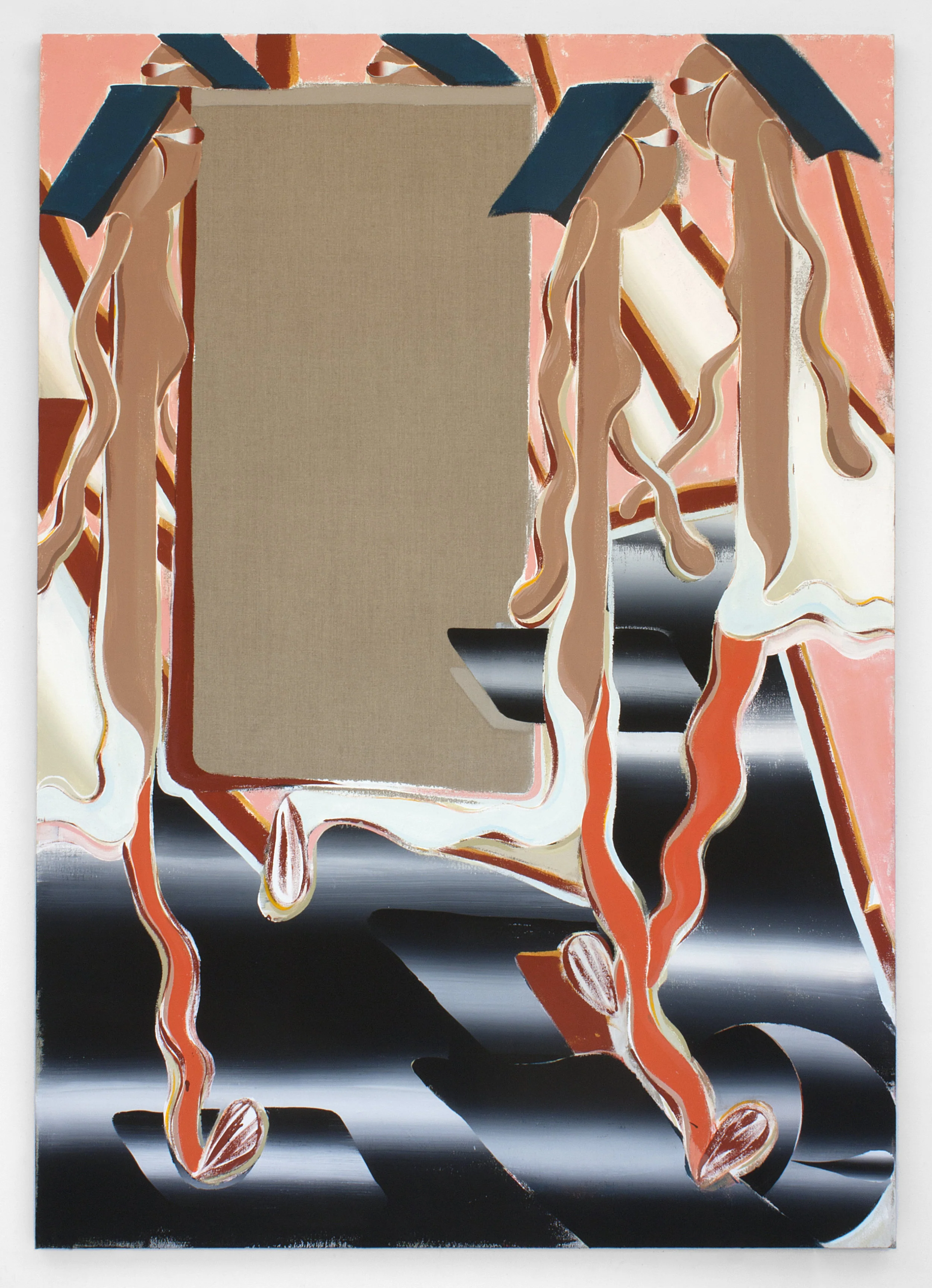 “I’ve No Choice But To Find It Poetic”, 2018, Flashe on linen, 68 x 48 inches. www.bridgetmullen.com