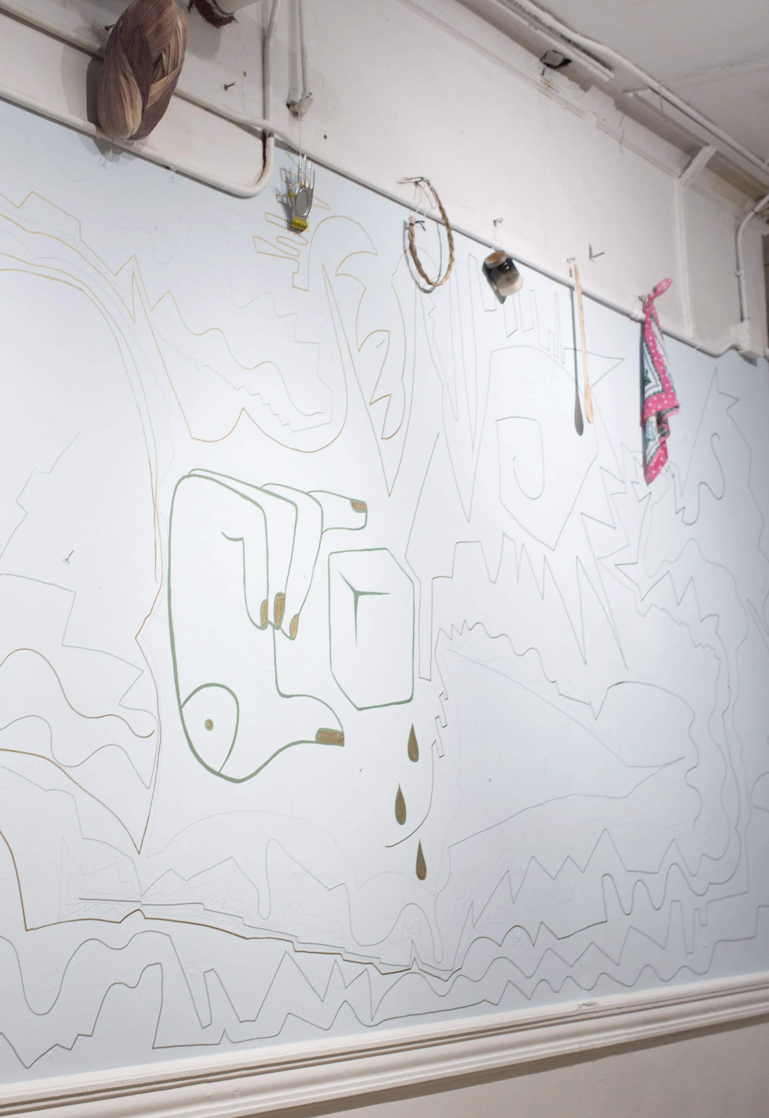 Collaborative Mural by Guadalupe Maravilla, 2018, Photo by Camila Falquez