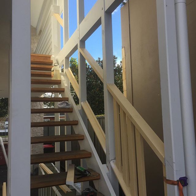 Handrail in progress @az.construction #handrail #bookerbay #builder