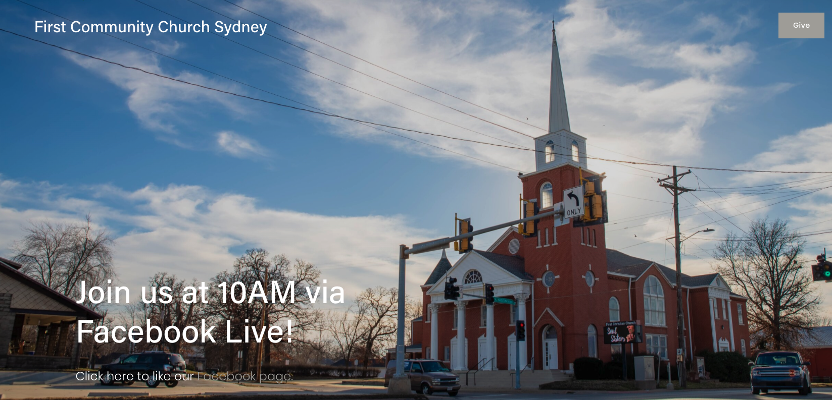 One-Page Church Website