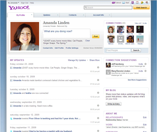Yahoo! Social Profile