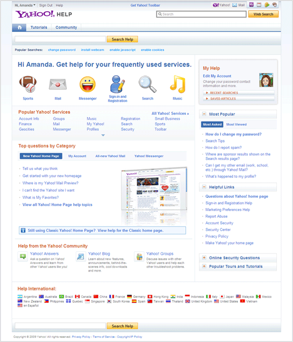 Yahoo! Help Center