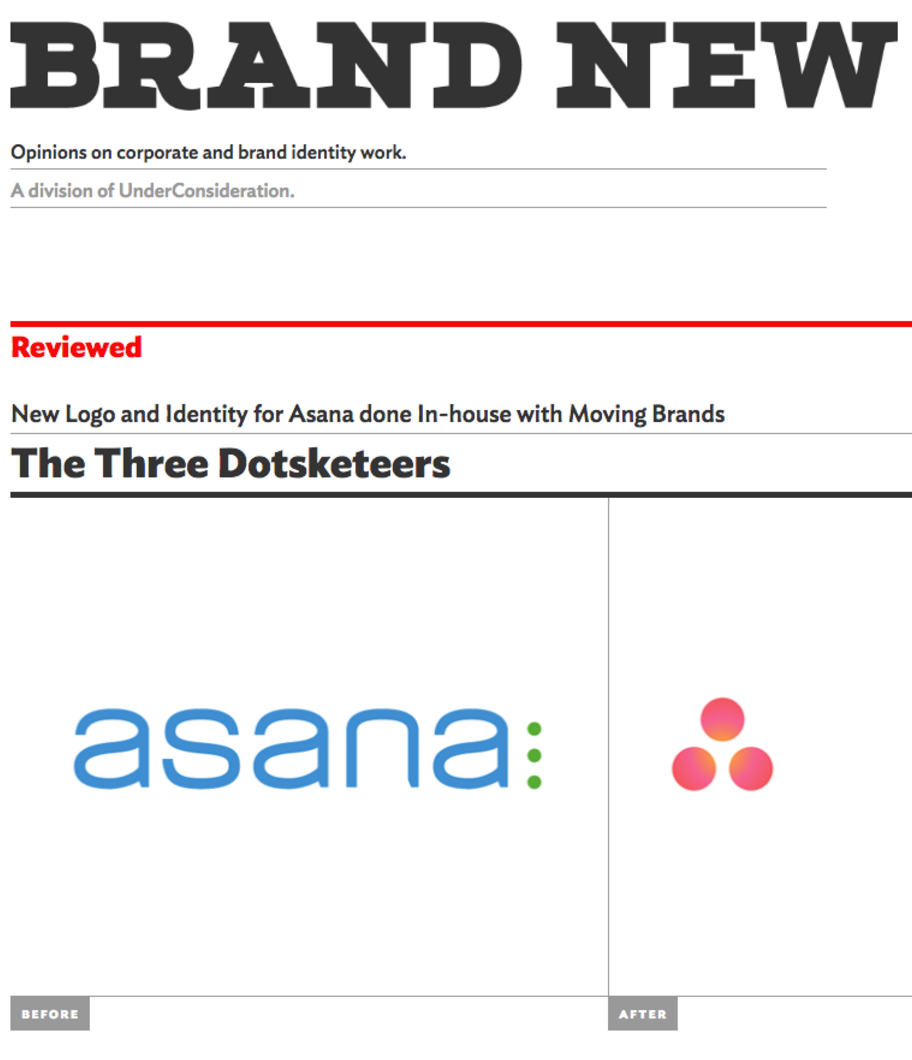 Asana brand review by Brand New