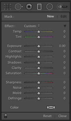 The Graduated Filter Tool