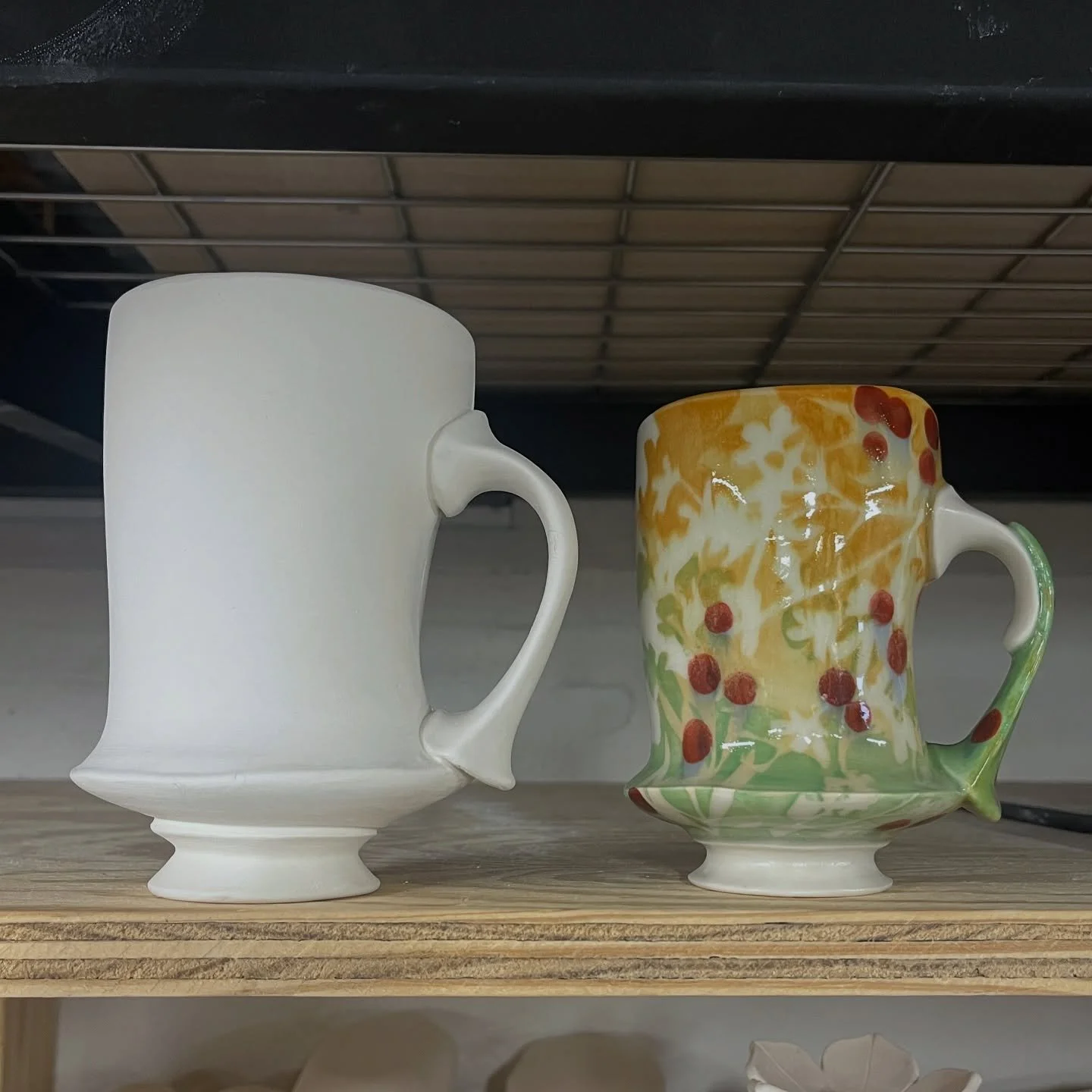 Look! It&rsquo;s the height they claim to be in their profile versus the height they are when they show up. 😂 Shrinkage is a crazy thing to witness!
.
#ceramics #pottery