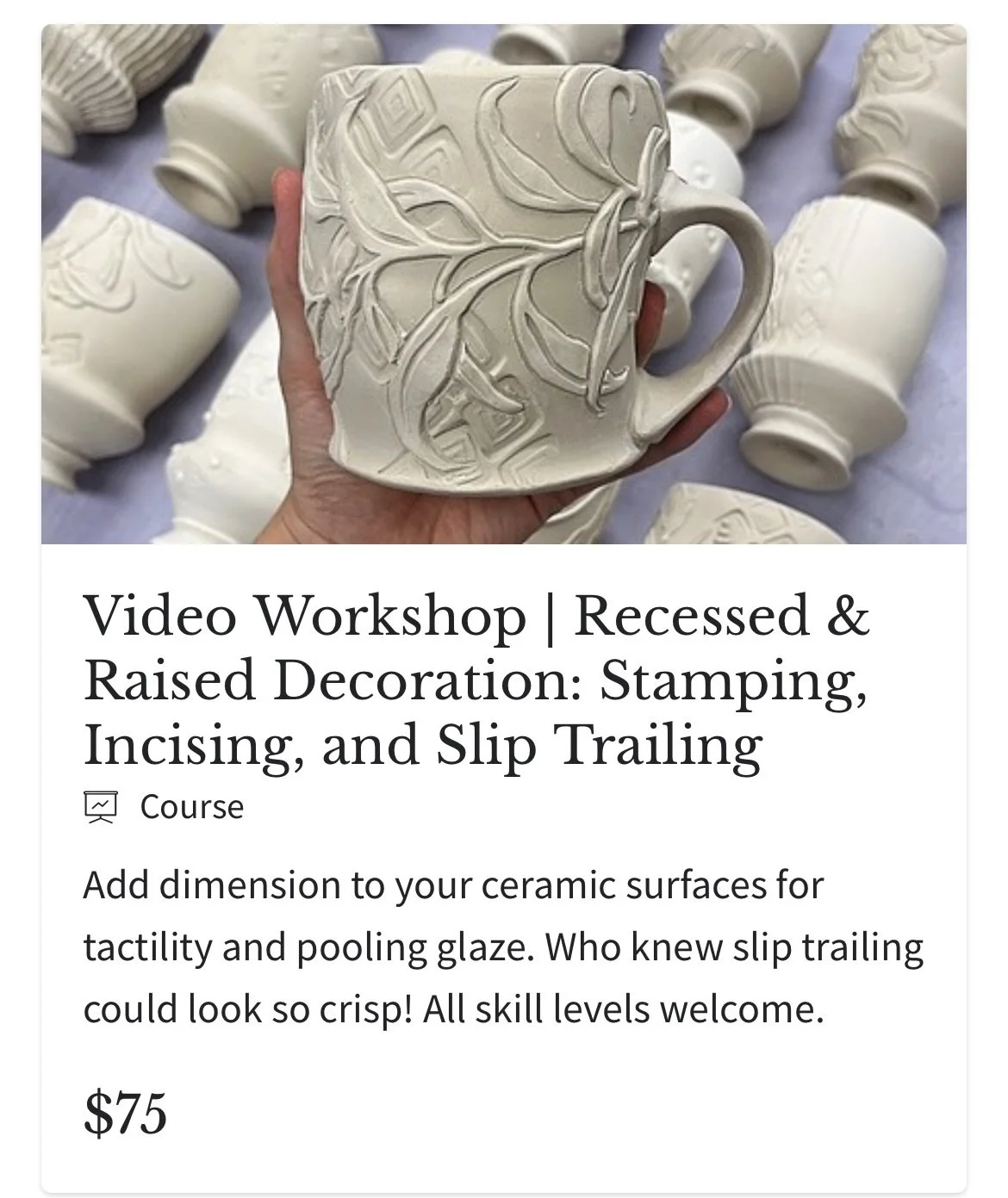 New workshops are live! Check them out through the link in my profile. There is an option during checkout to give them as a gift 😉 so maybe send this post to someone and drop some not so subtle hints! Haha
#ceramicsworkshop #potteryworkshop #sliptra