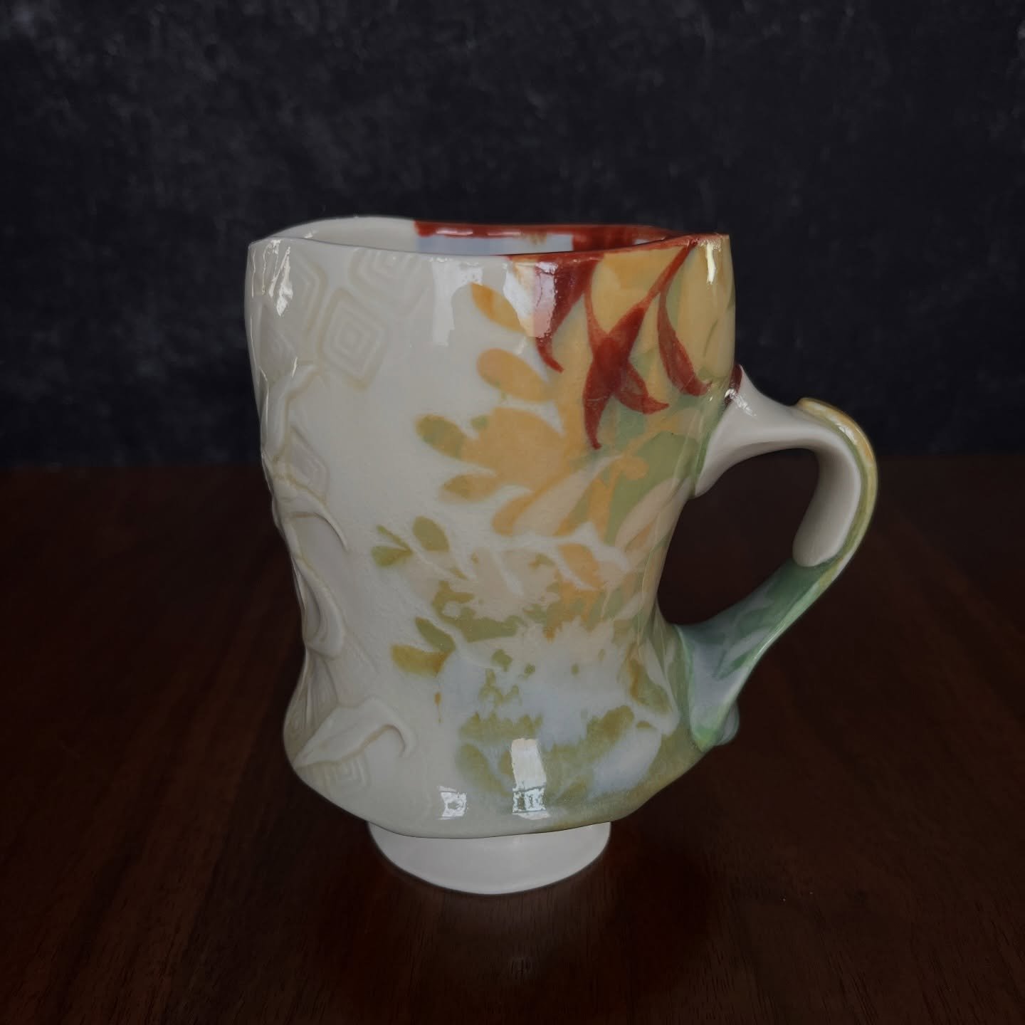 The color palette I&rsquo;m painting on the last of my first kiln load for #nceca2026