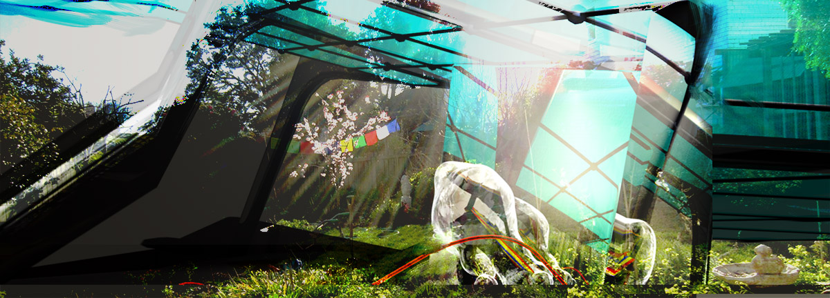 in the garden, Guan Yin