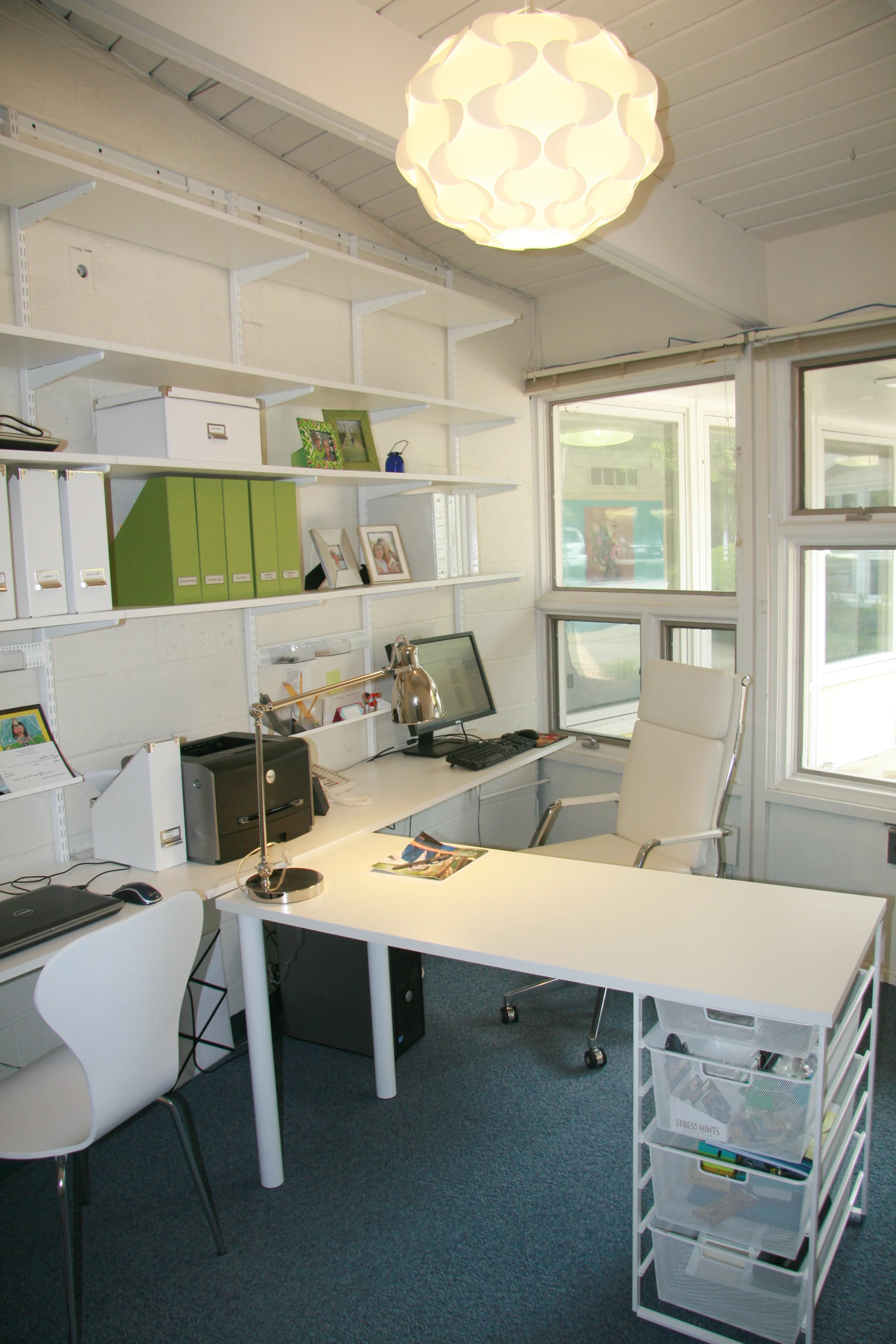 With room for two people to work simultaneously and plenty of file space, the Development Office is ready to support the school's mission.
