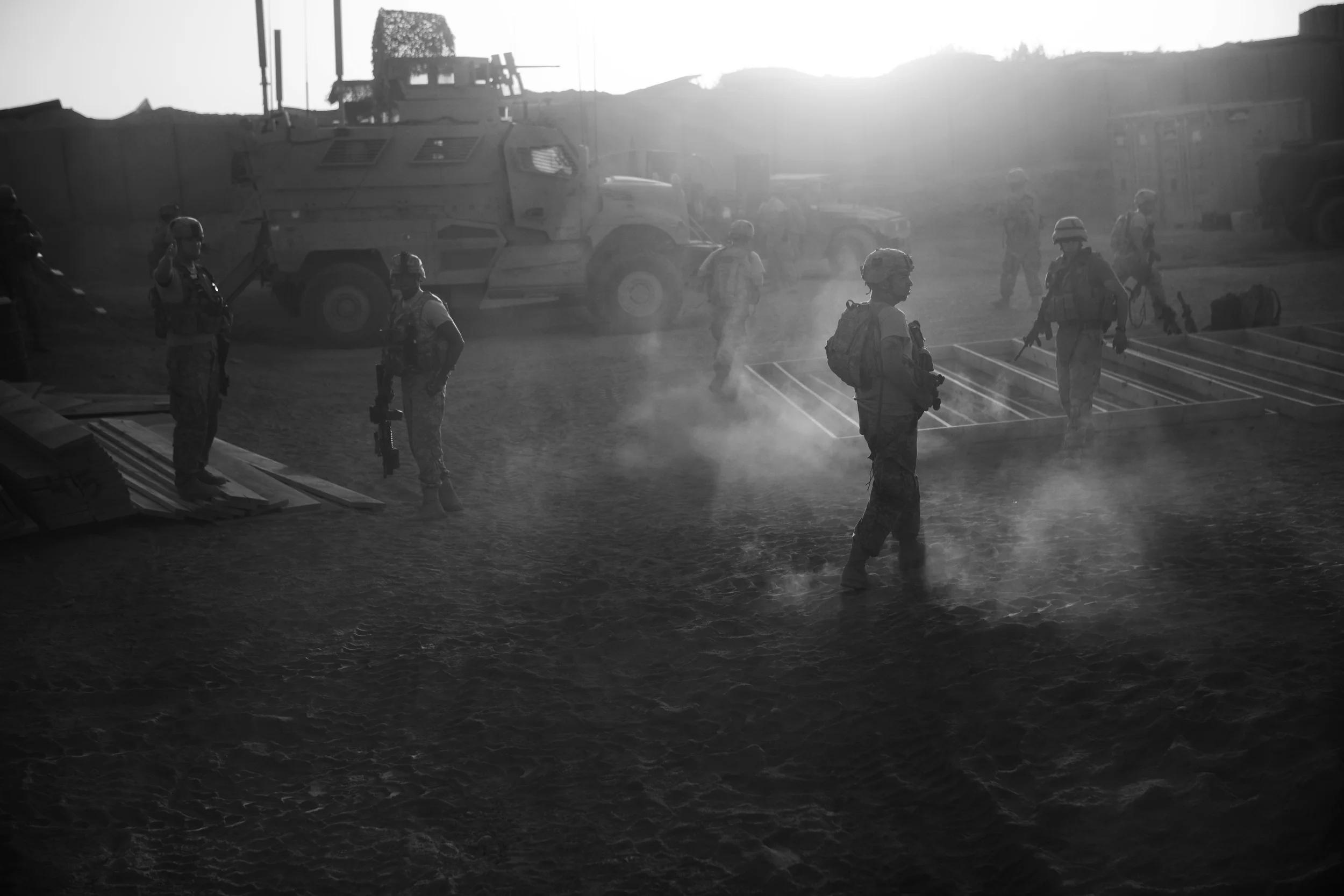  After an attack on the COP, Arghandab district, Kandahar. 