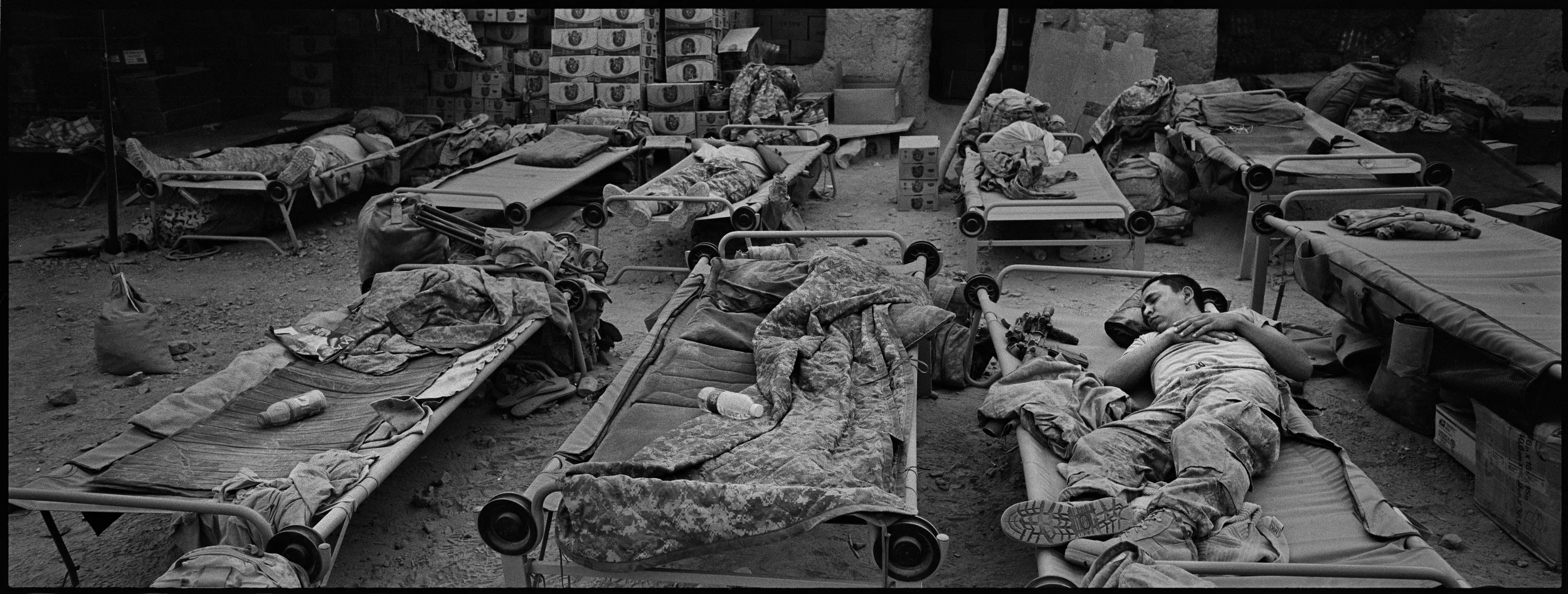  Soldiers at rest in the Arghandab Valley. 