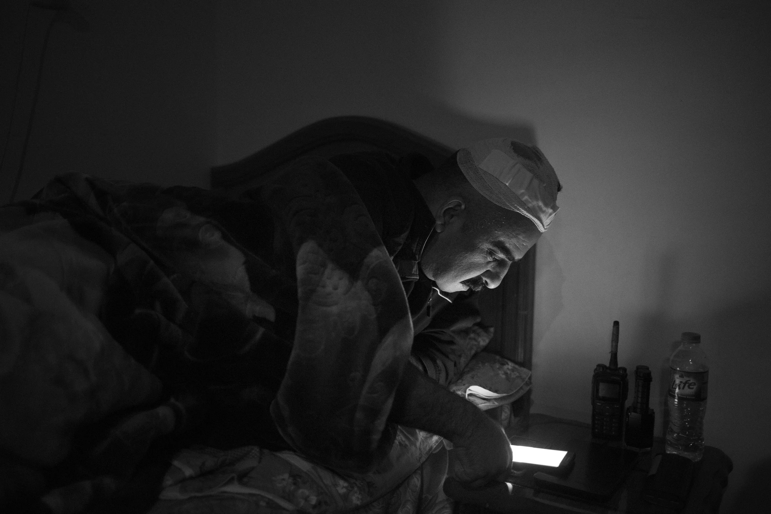  Maj. Mezher, injured in Mosul.&nbsp; 