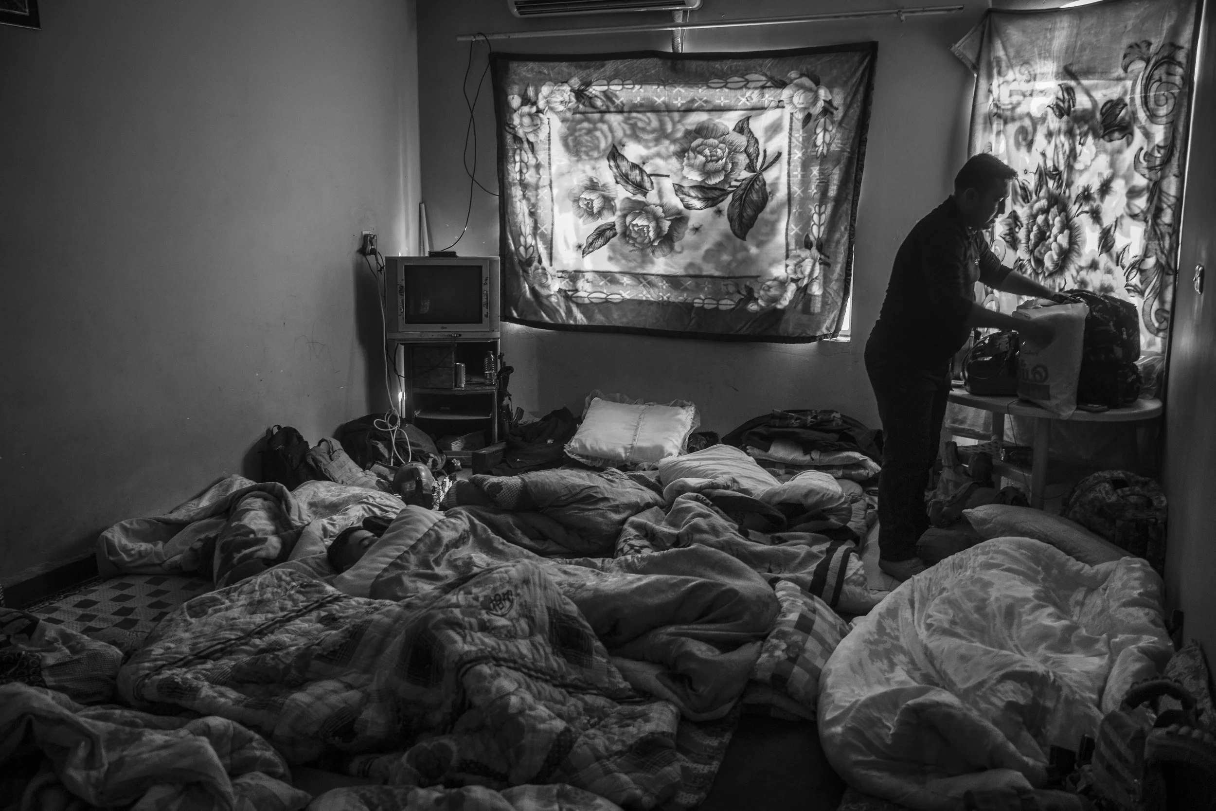  Camped out in Mosul. 