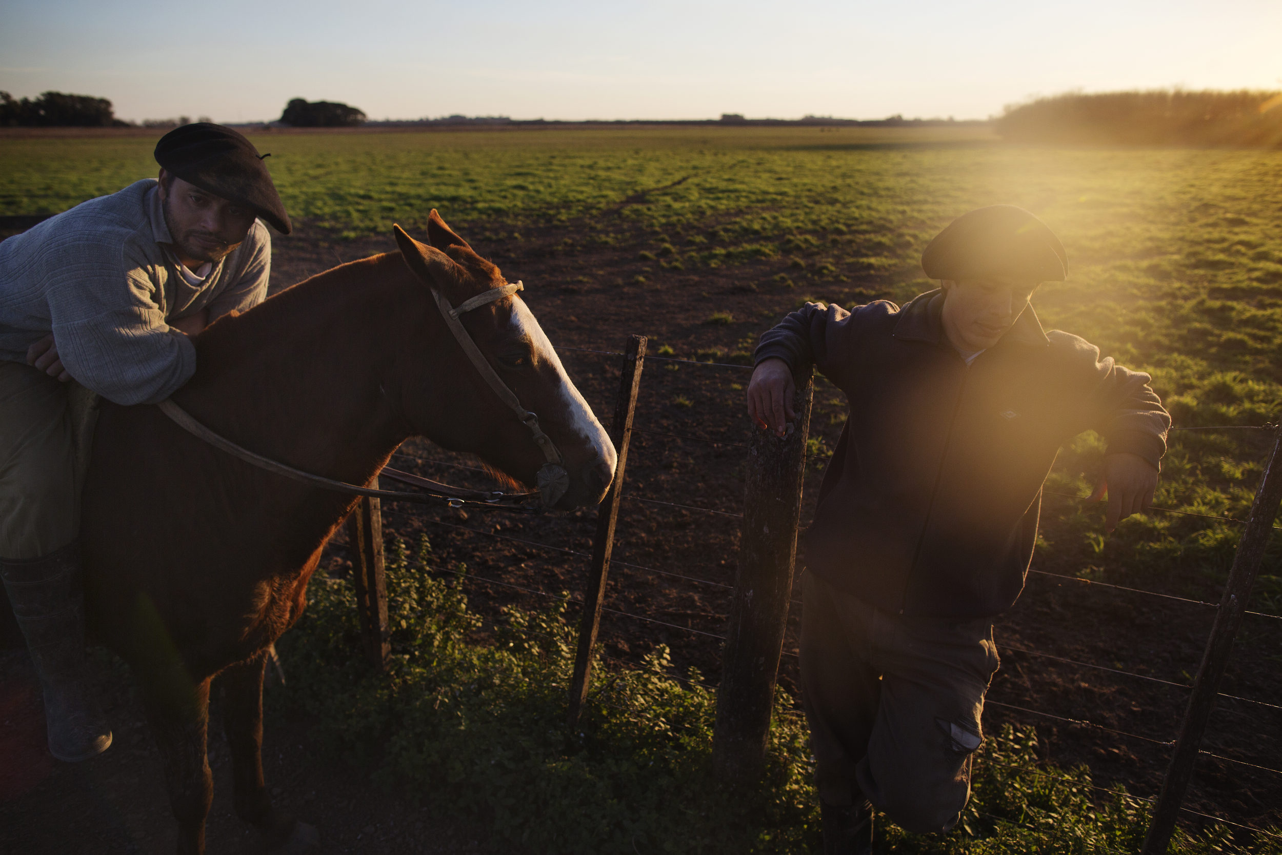  Daniel and Pablo at the end of a day on the range. 