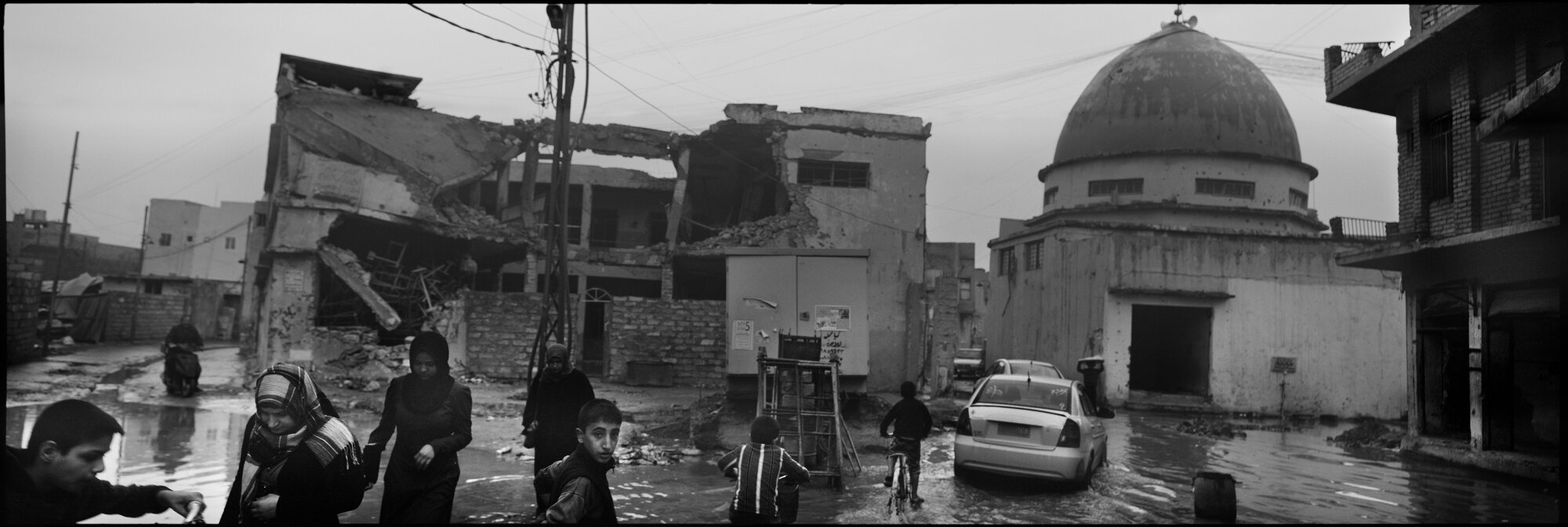  Flooded streets, Old City, Mosul. 