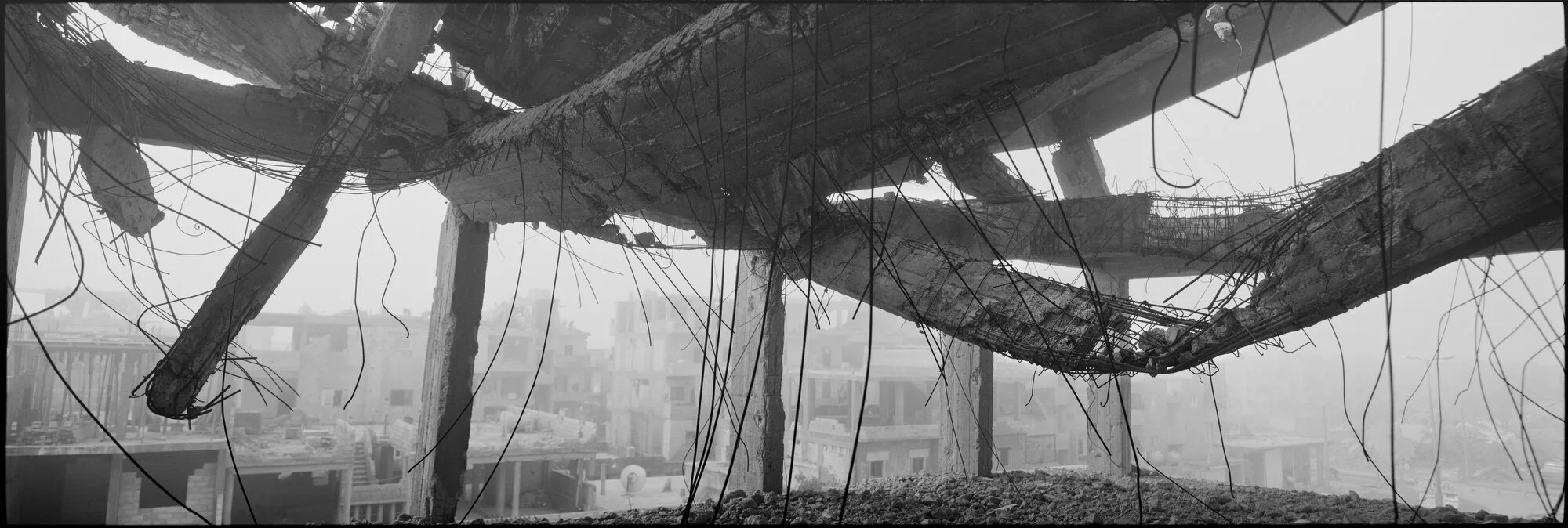  Falling beams, Raqqa.  