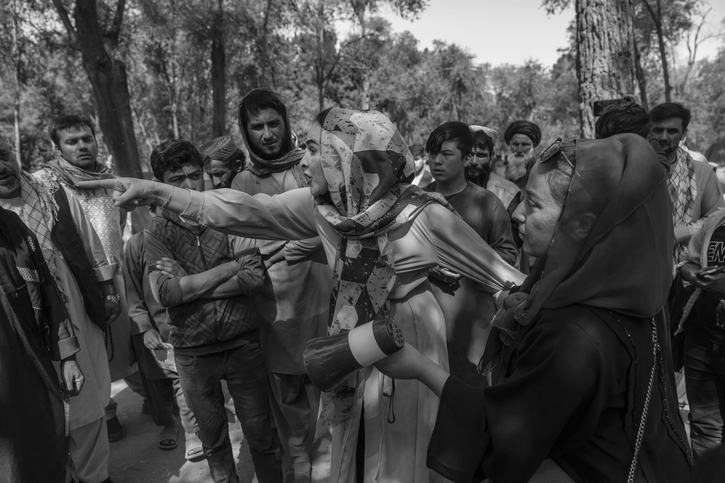  Women protest the destruction of their rights, Kabul.  