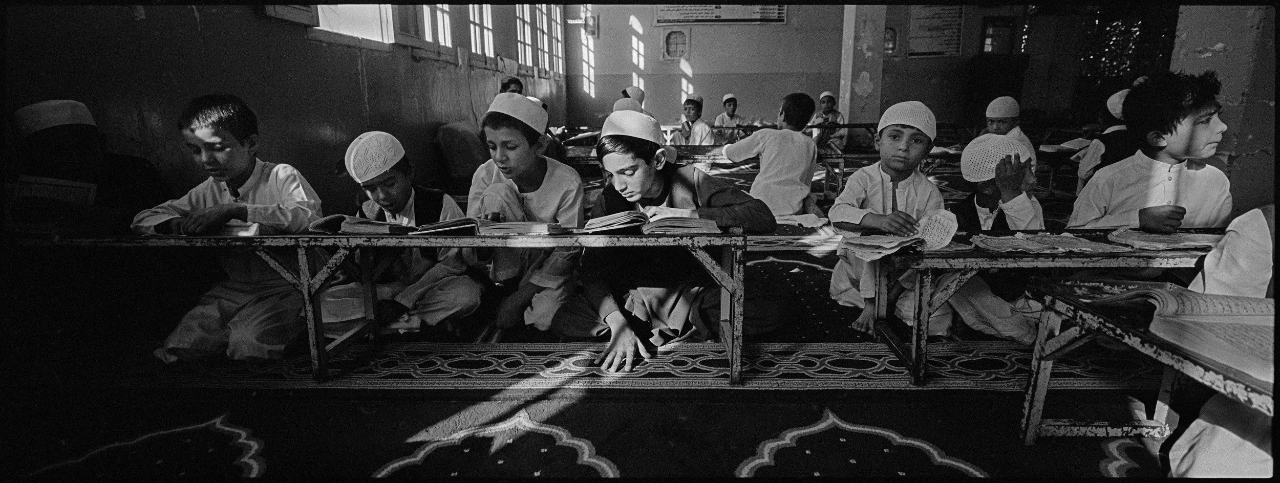  Boys study at a madrassa in Jalalabad, Nangarhar province. 