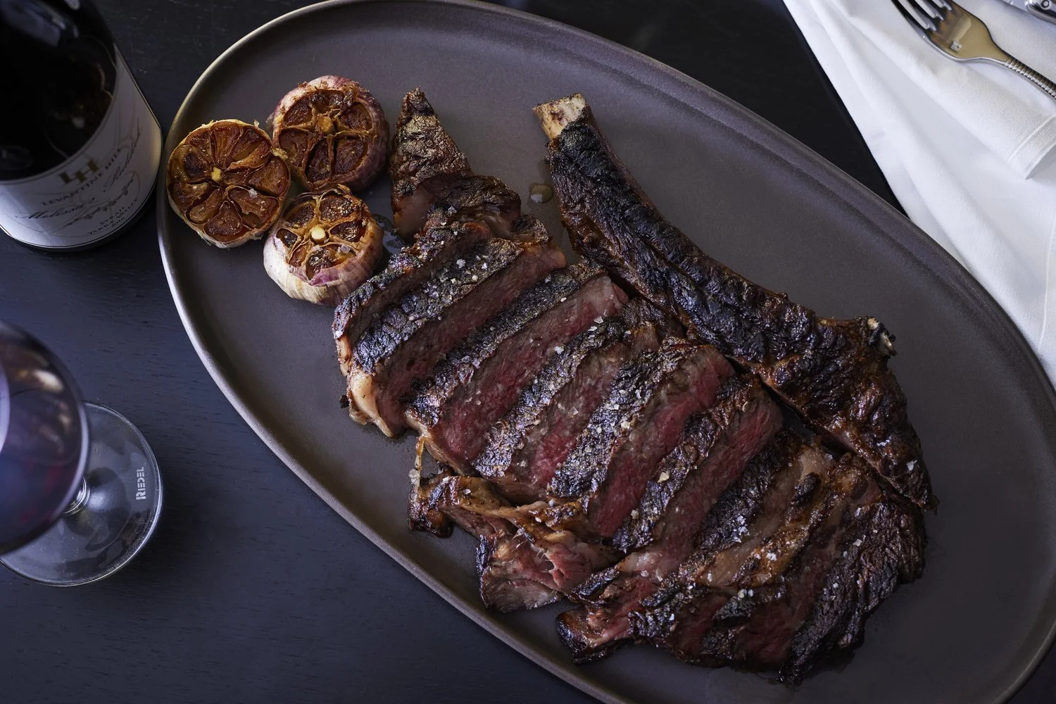 Tomahawk steak Still Life for Vintage Cellars Magazine by Garth Oriander Photographer.