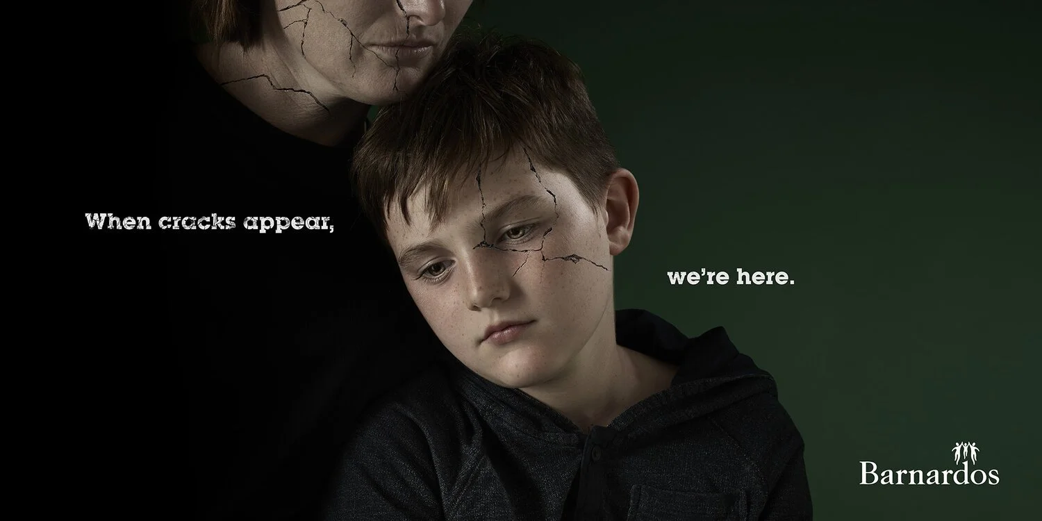 Barnardos charity  “When cracks appear we’re here” campaign by Garth Oriander Photographer