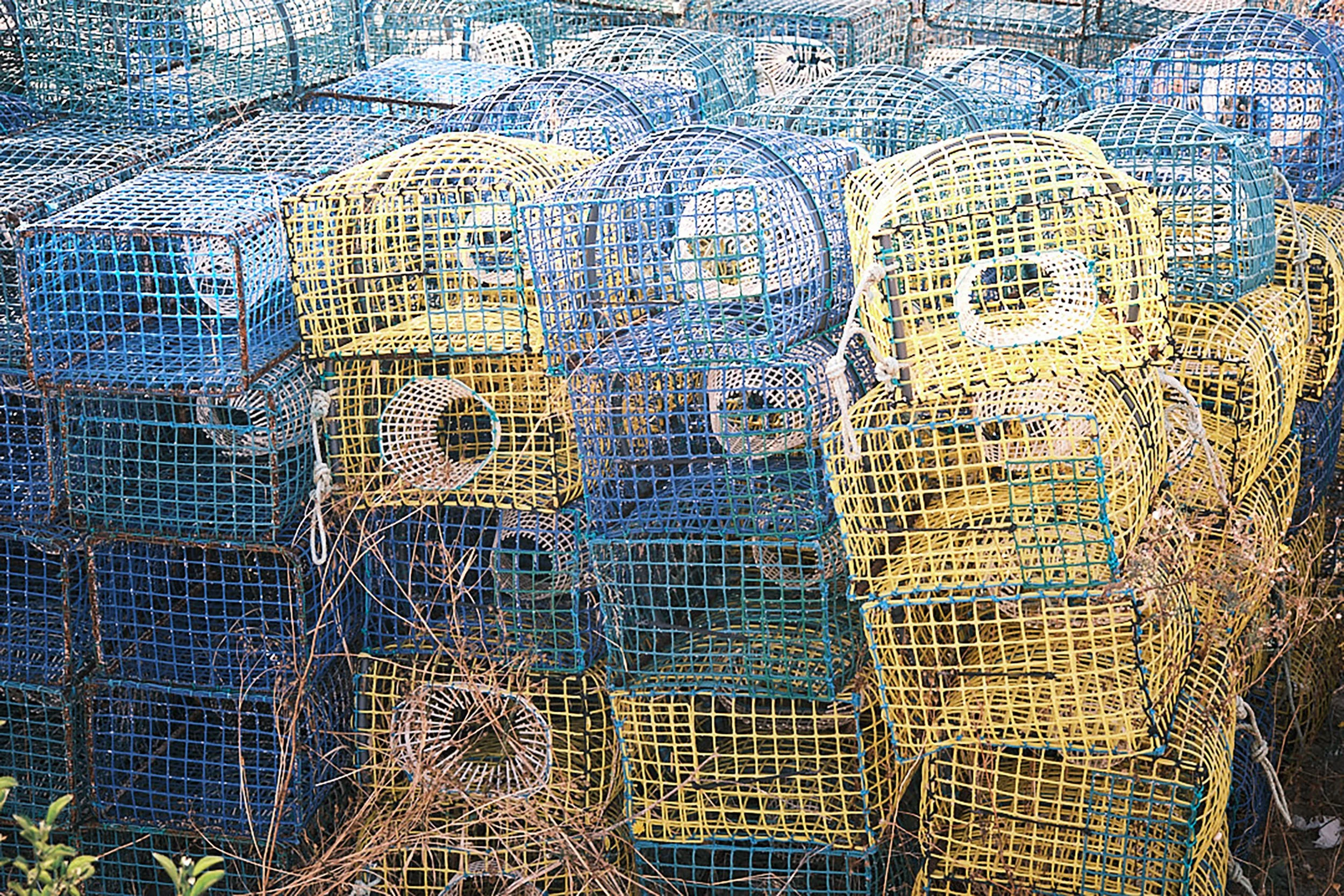 Lobster Fishing Net Crates Tavira Portugal by Garth Oriander Photographer