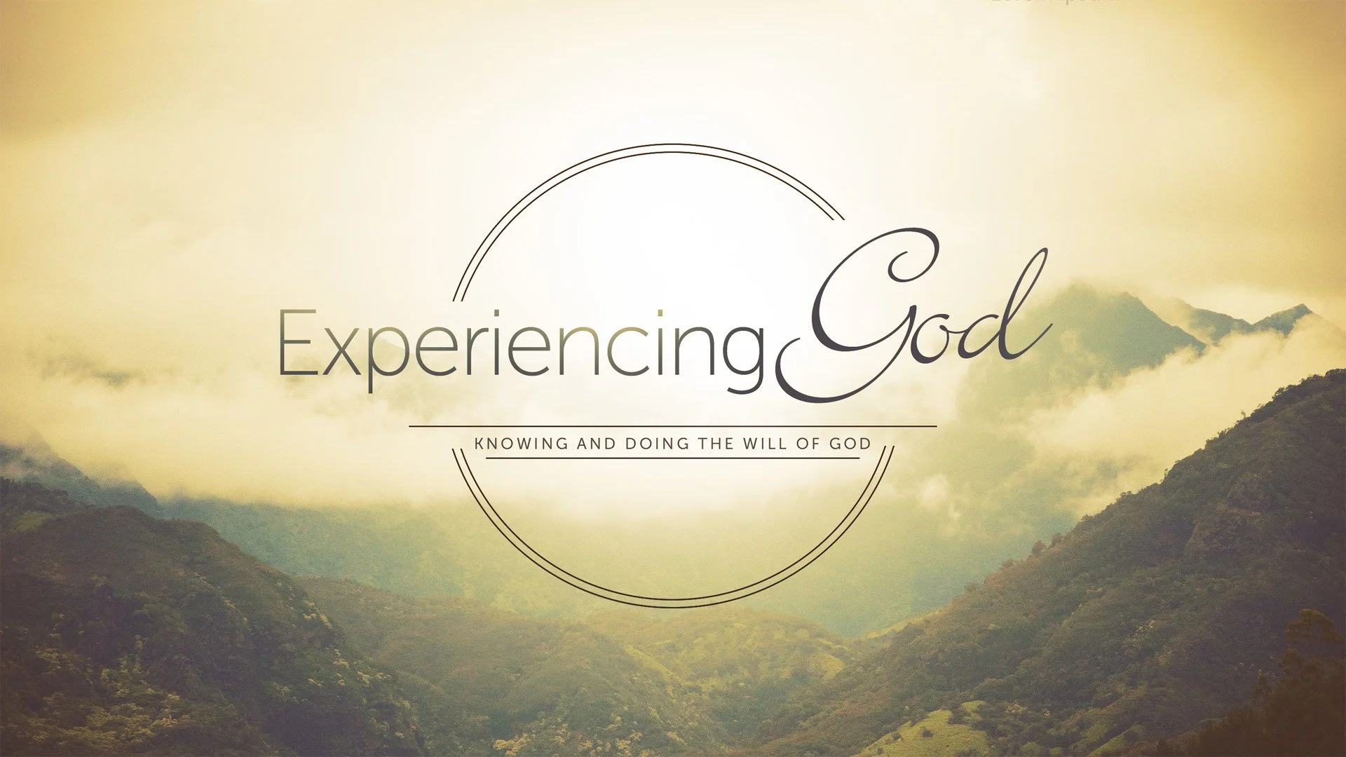 Experiencing God- Crisis of Belief