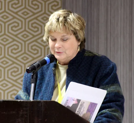Reading a scene from Heart’s Orders. ( Photo by April Allred)