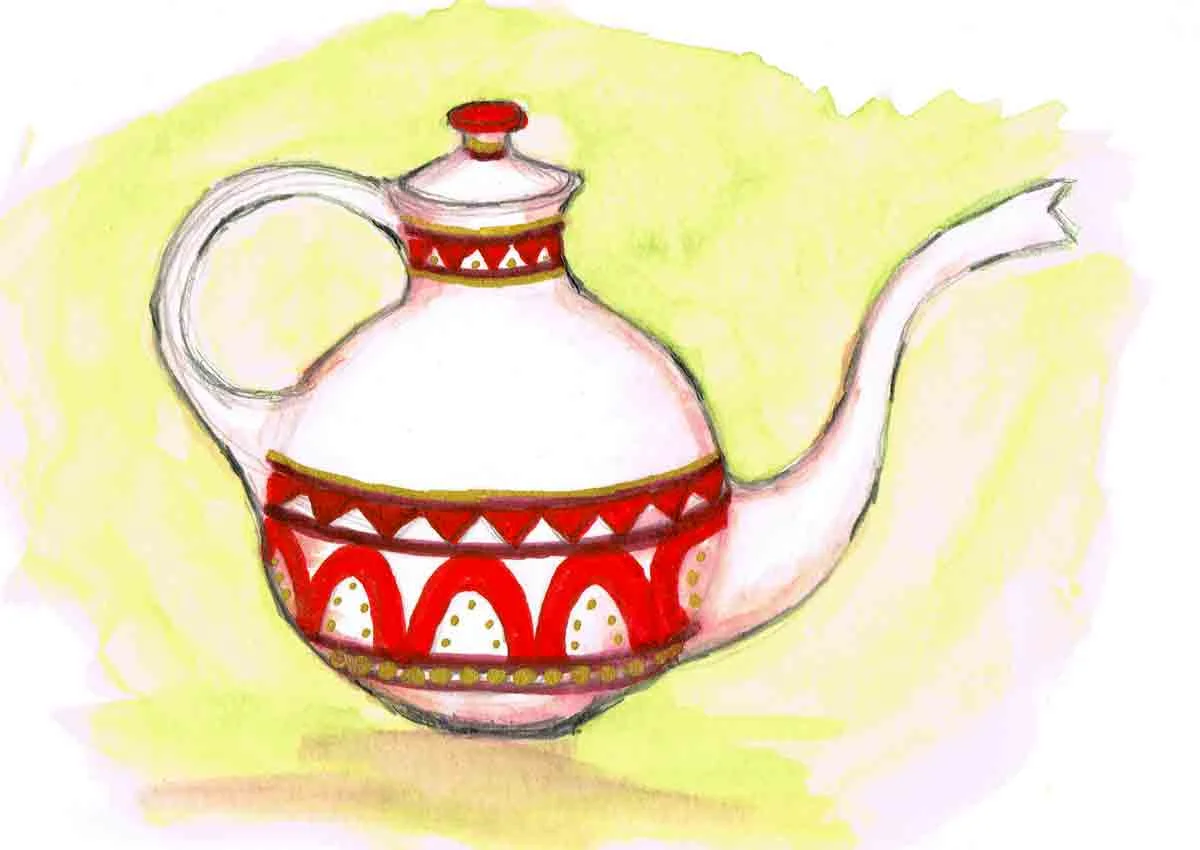 Tea Time no 10 Watercolour on paper