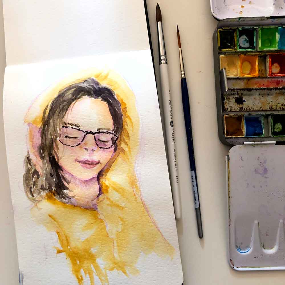 watercolor portrait tutorial