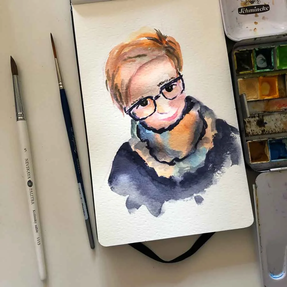 How to paint a portrait in watercolor — Kerrie Woodhouse - Easy ...