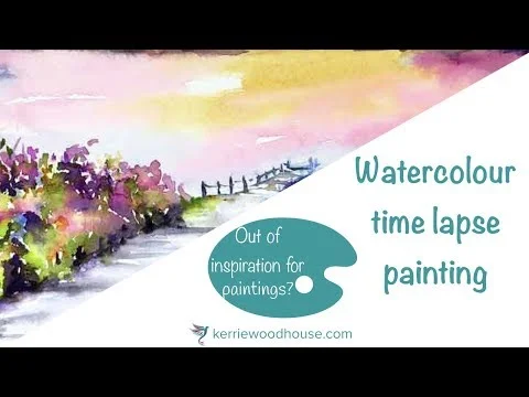 Watercolour painting landscape time lapse finding inspiration (Copy)