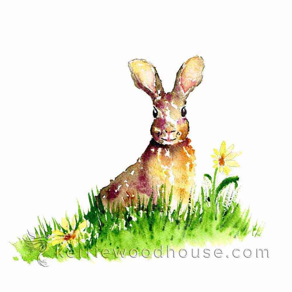 A few background elements are enough to tell this bunny’s story…