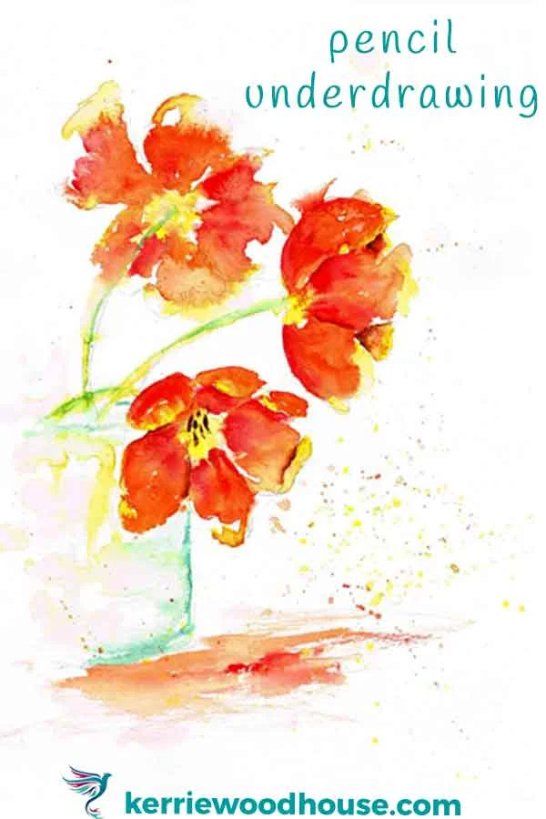 Under Drawing Example Drawing for Watercolor Painting - What is an Underdrawing? — Kerrie ...