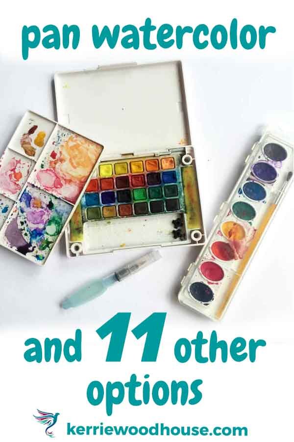 Kids Portable Watercolor Painting Book Paint With Water Brush 12