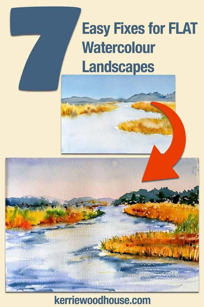 7 Easy Fixes for Flat Watercolour Landscapes (Add Instant Depth!)