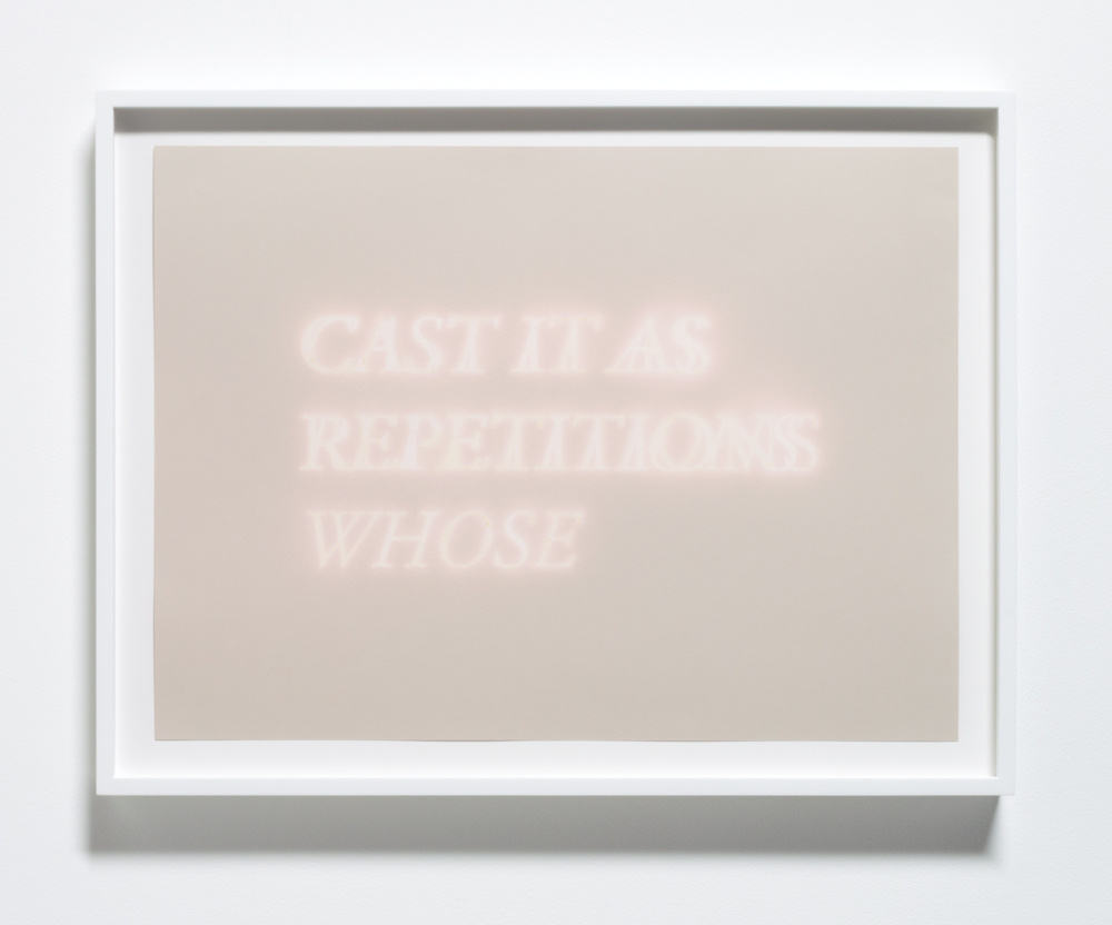   Cast It As Repetitions Whose , 2013 Bleach on paper 23 x 17 inches 