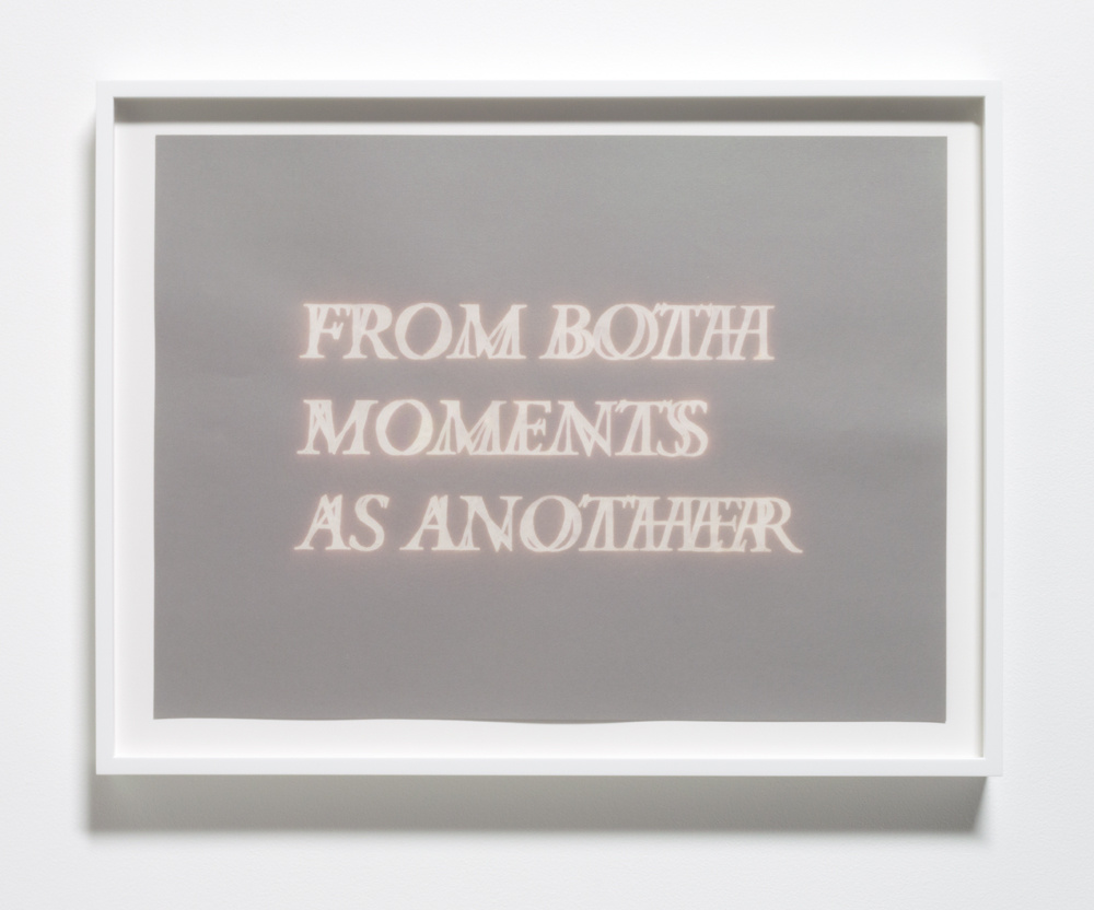   From Both Moments As Another , 2013 Bleach on paper 23 x 17 inches 